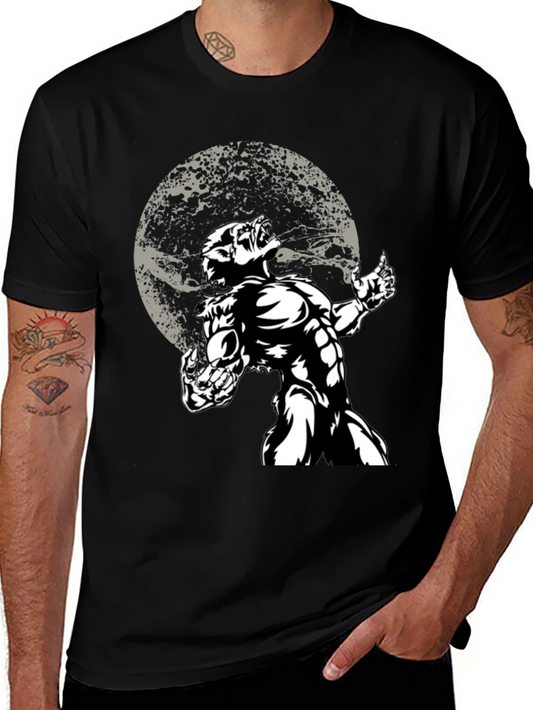 Werewolf Moon Graphic T-Shirt - Black