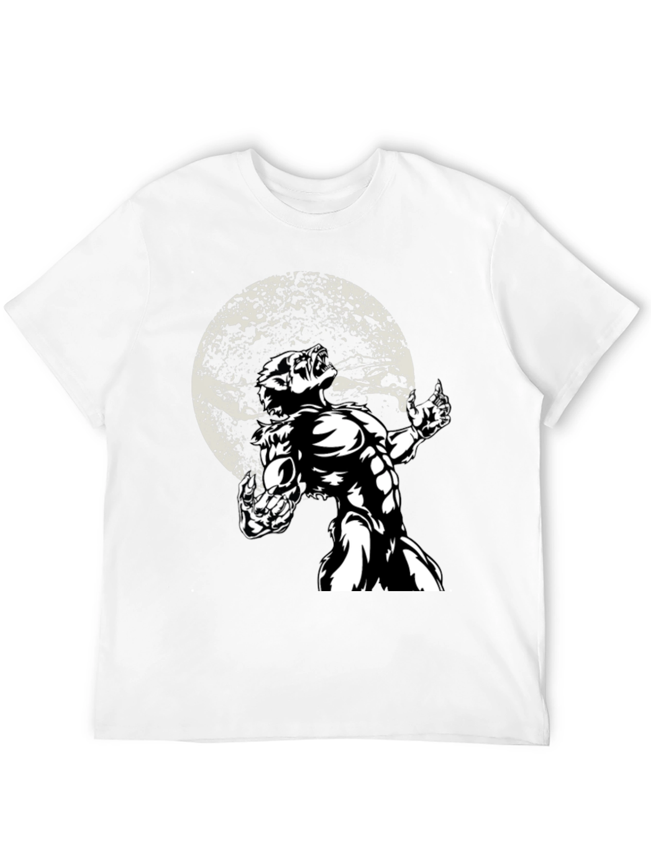 Werewolf Moon Graphic T-Shirt - Black