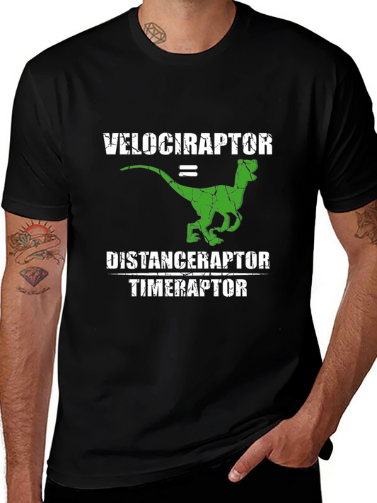 Velociraptor Distance Timer Funny T-Shirt