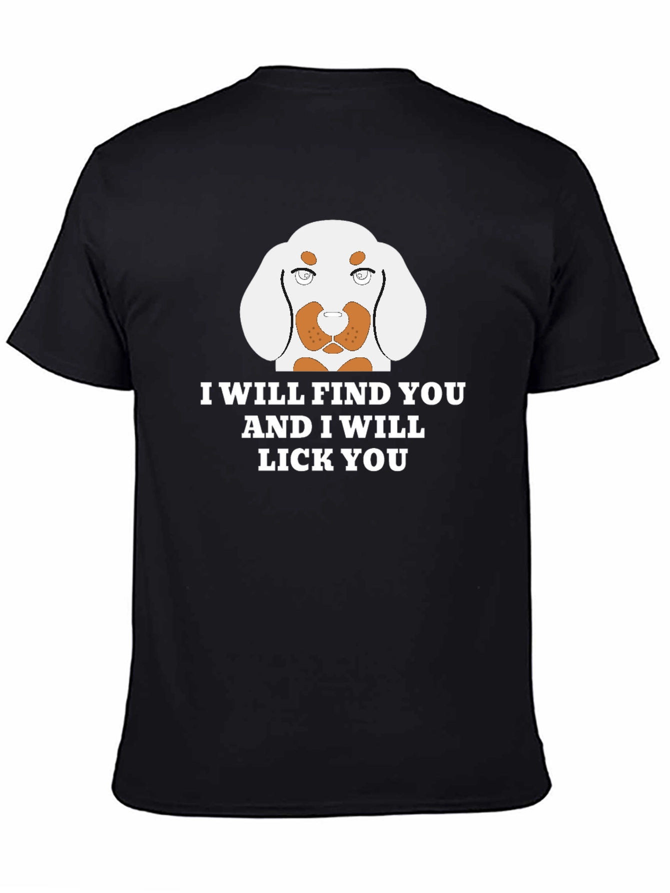 Funny Dog Lick You Graphic Mens T-Shirt