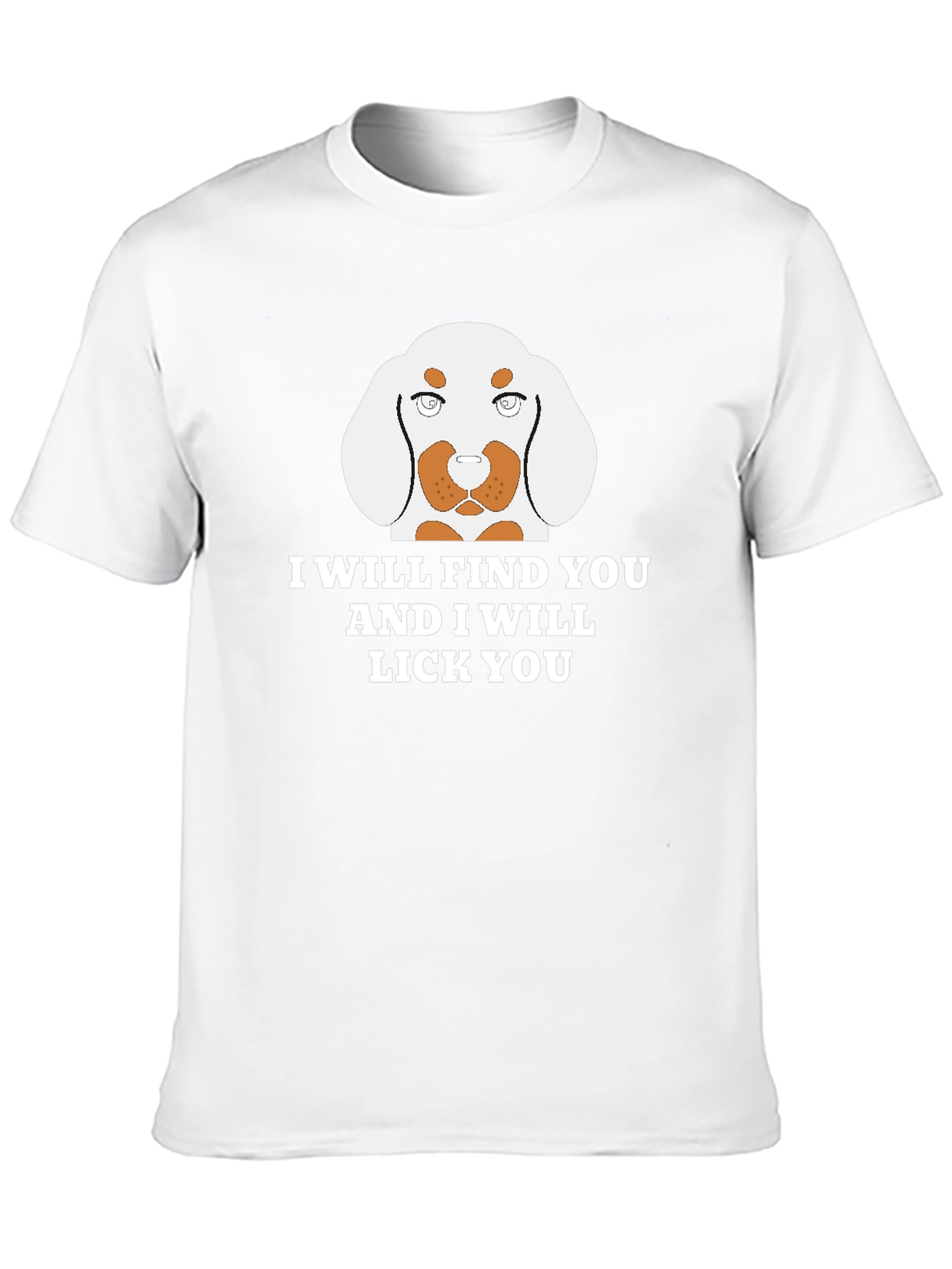 Funny Dog Lick You Graphic Mens T-Shirt
