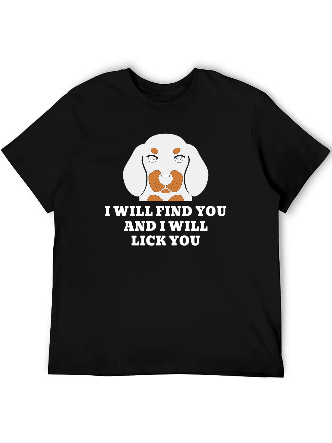 Funny Dog Lick You Graphic Mens T-Shirt