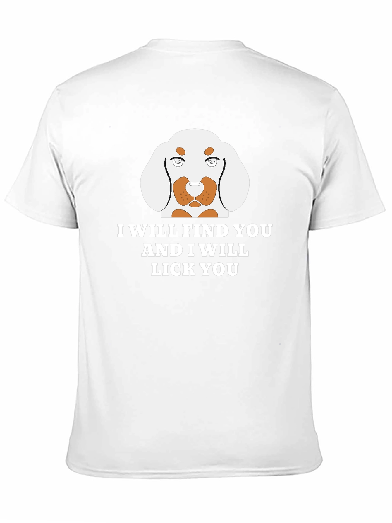 Funny Dog Lick You Graphic Mens T-Shirt