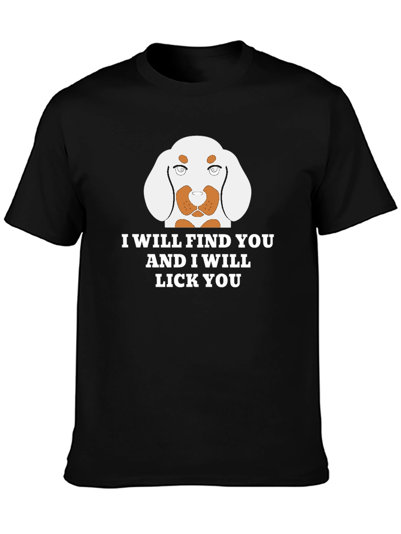 Funny Dog Lick You Graphic Mens T-Shirt