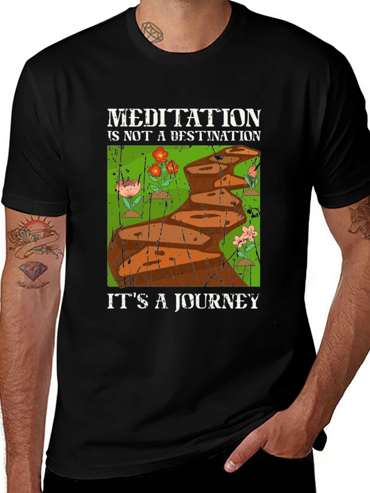 Meditation Journey Graphic Tee - Unisex Black T-Shirt