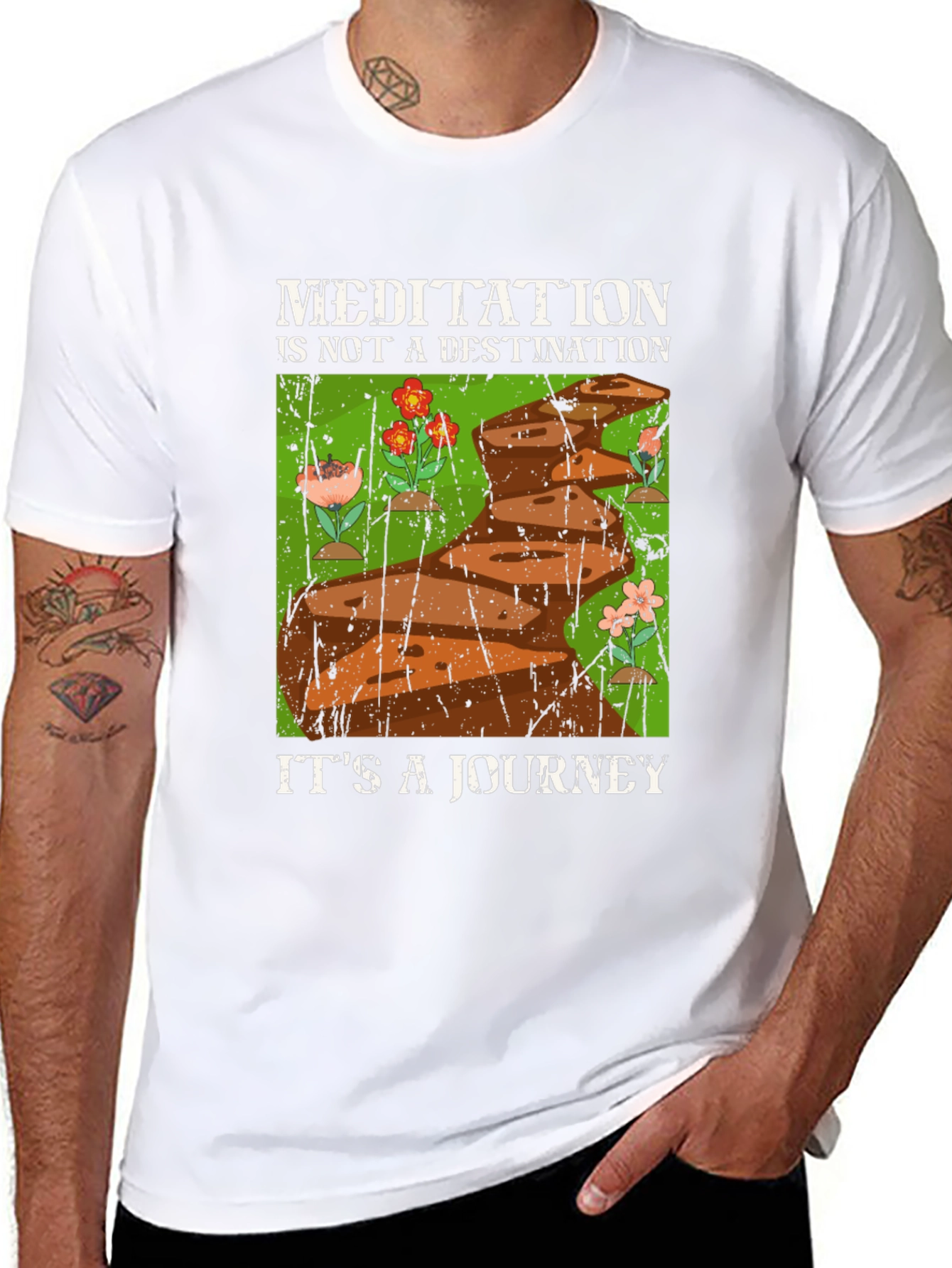 Meditation Journey Graphic Tee - Unisex Black T-Shirt