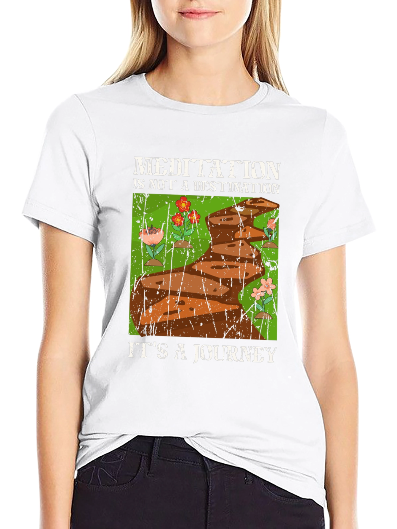 Meditation Journey Graphic Tee - Unisex Black T-Shirt