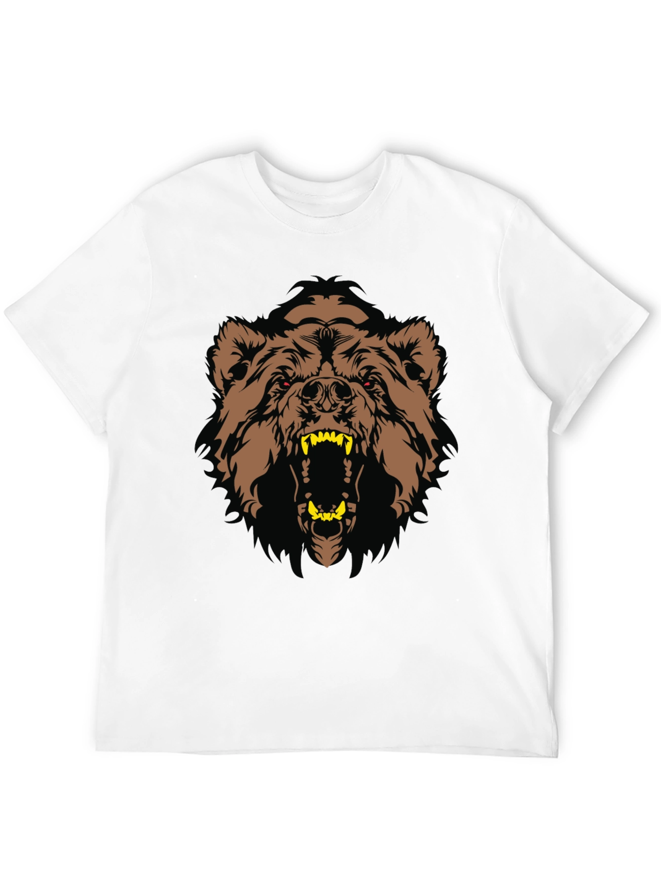 Black T-Shirt with Bear Graphic