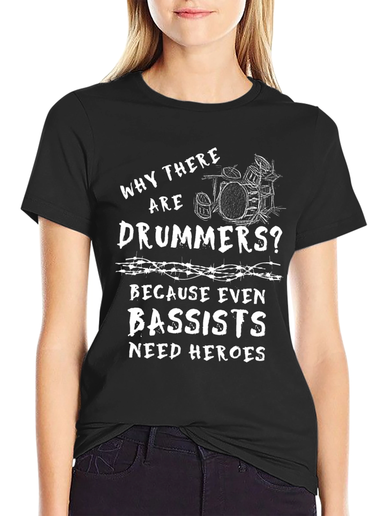 Drummer Hero T-Shirt - Band Humor Tee