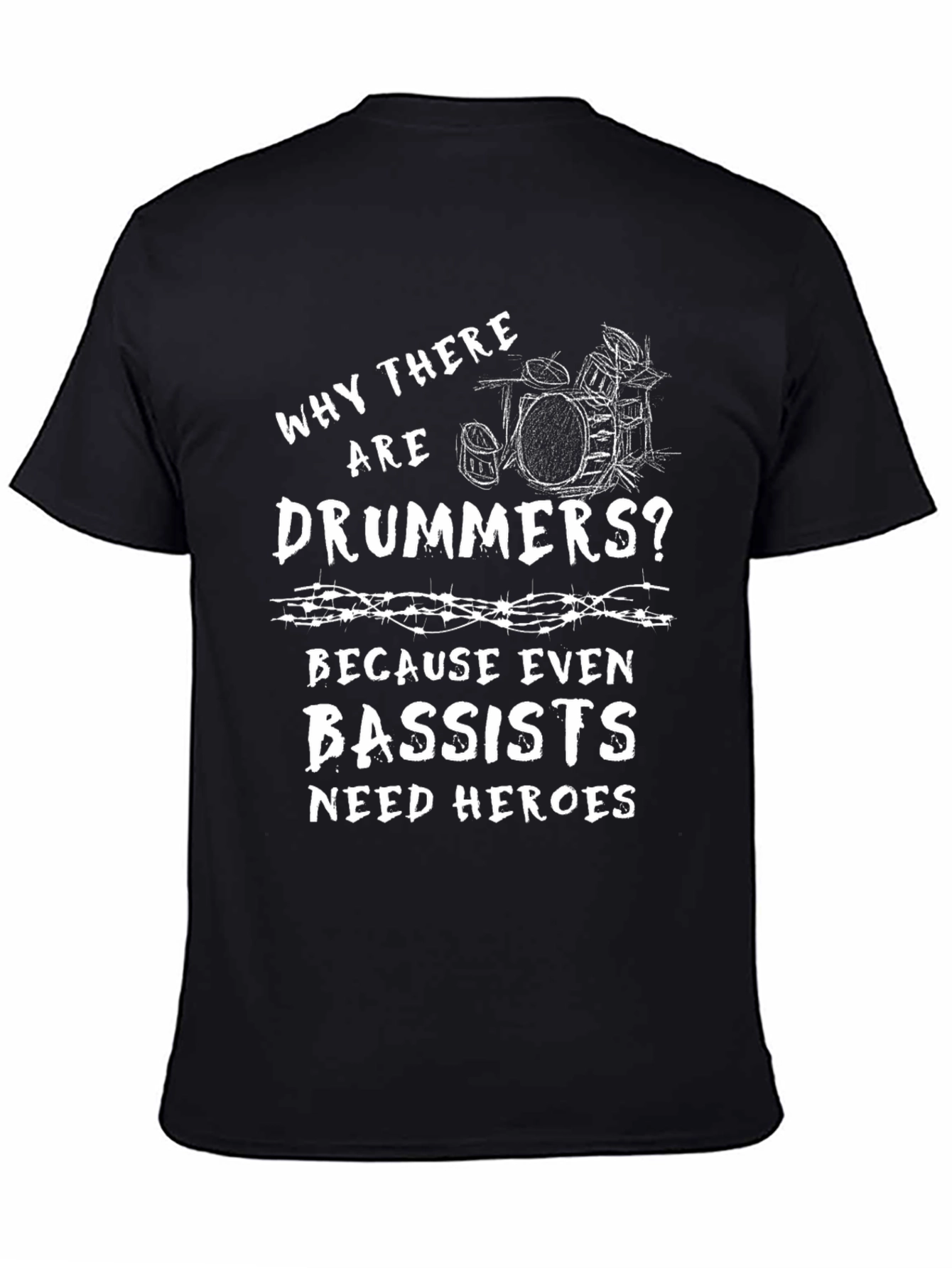 Drummer Hero T-Shirt - Band Humor Tee