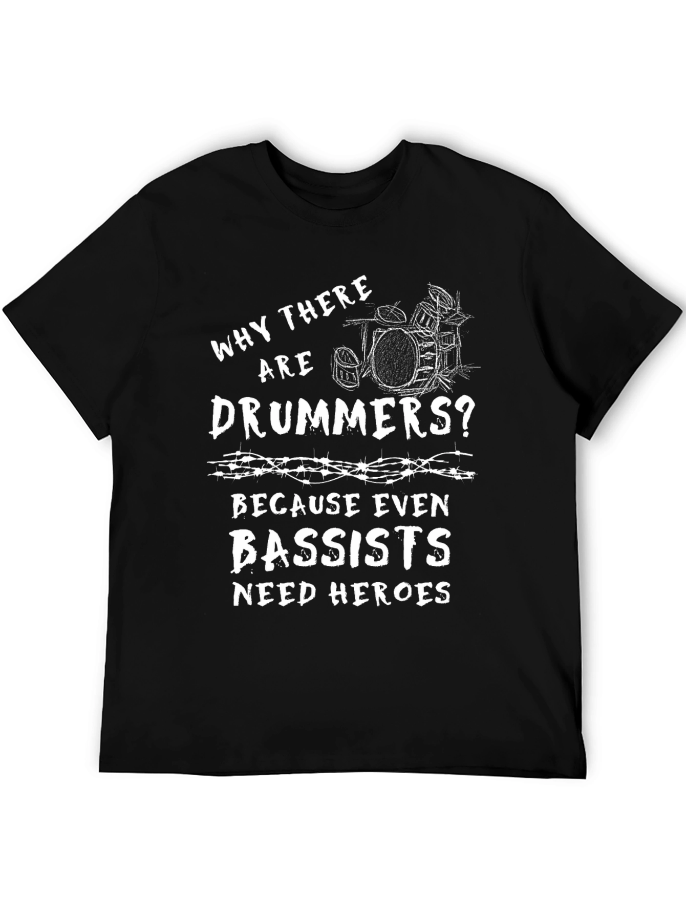 Drummer Hero T-Shirt - Band Humor Tee