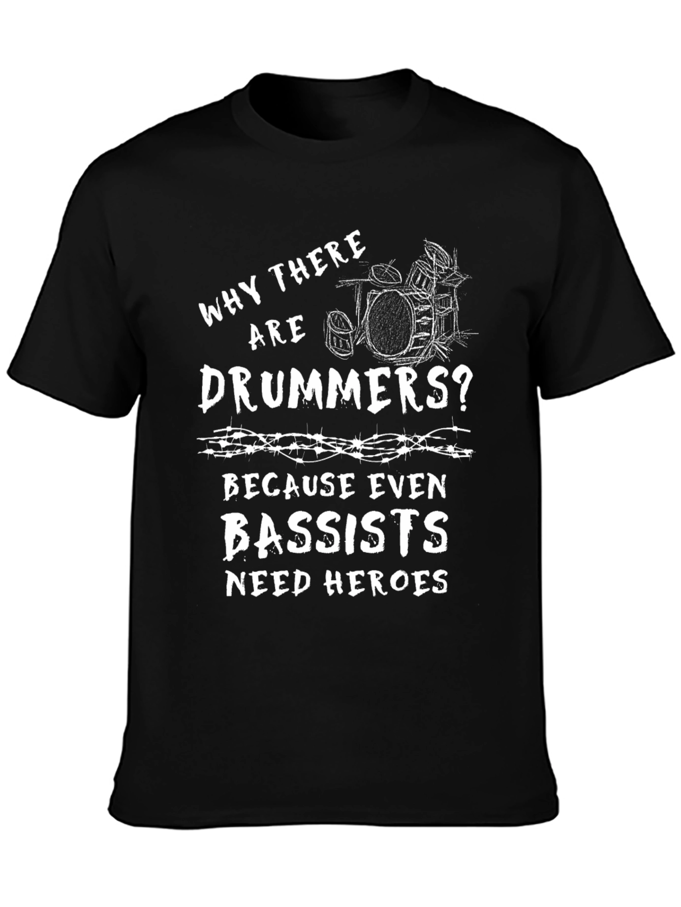 Drummer Hero T-Shirt - Band Humor Tee