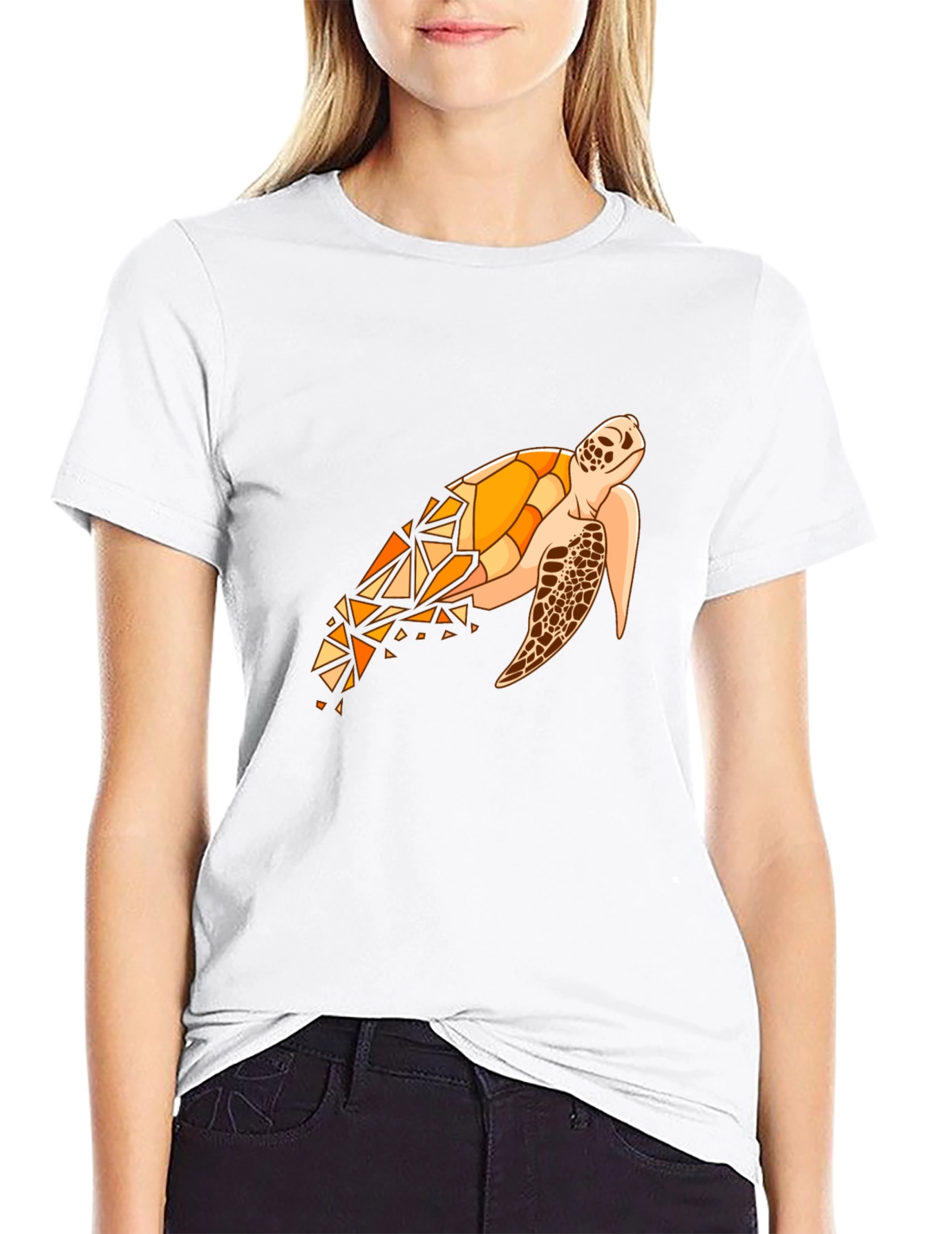 Geometric Sea Turtle Graphic Tee