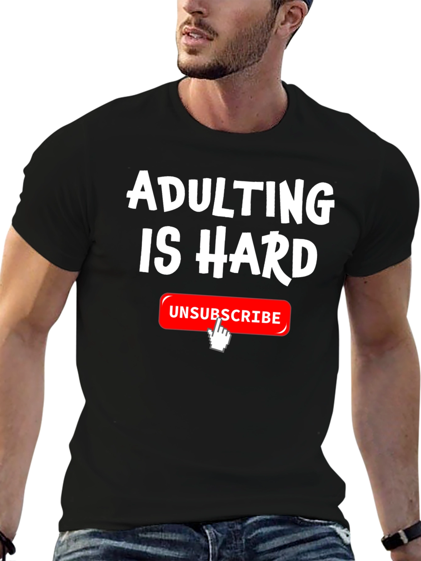 Adulting Is Hard T-Shirt Funny Unsubscribe Graphic Tee