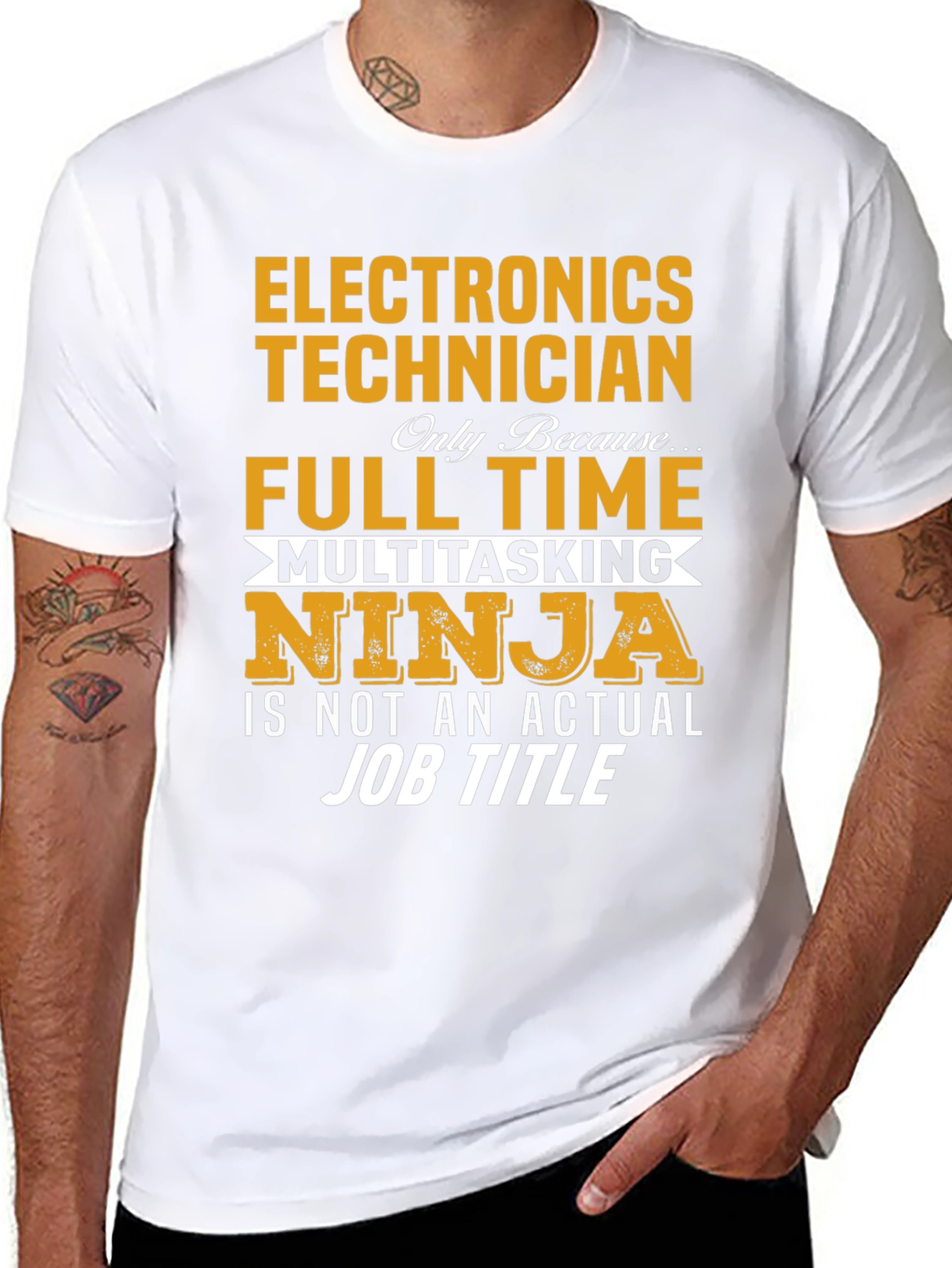 Electronics Technician Full Time Ninja T-Shirt