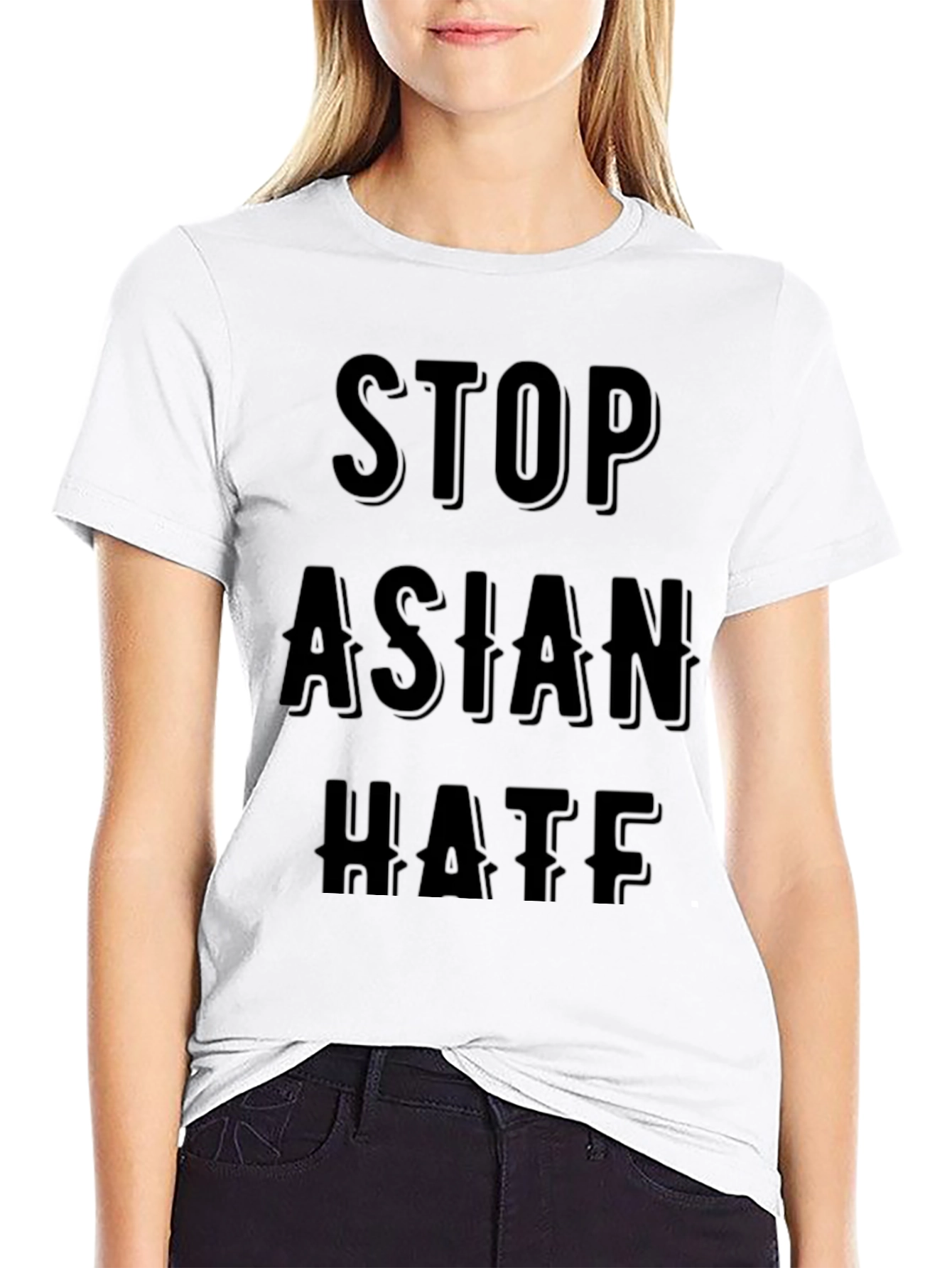 Stop Asian Hate Black T-Shirt