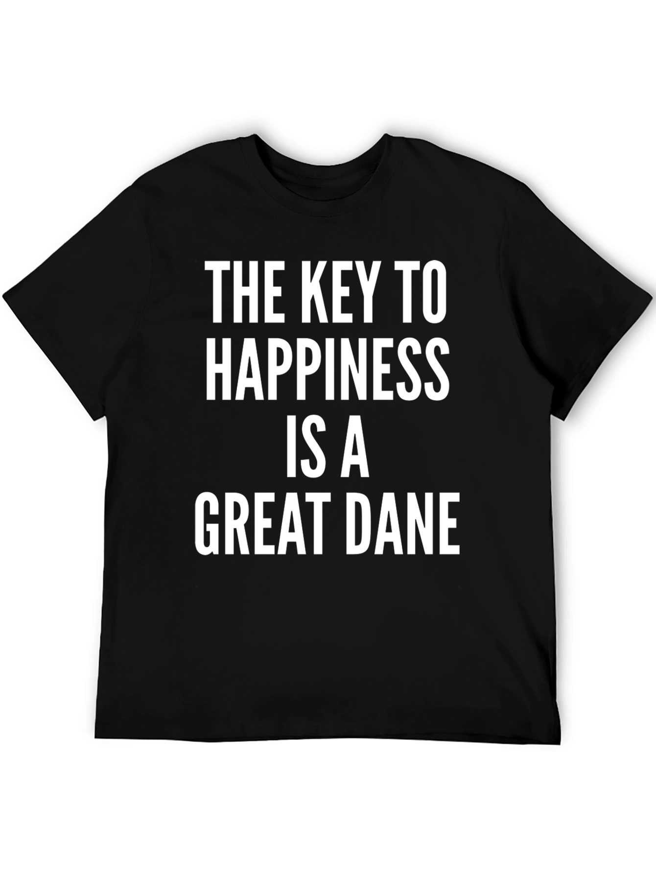 Great Dane Happiness T-Shirt - Black