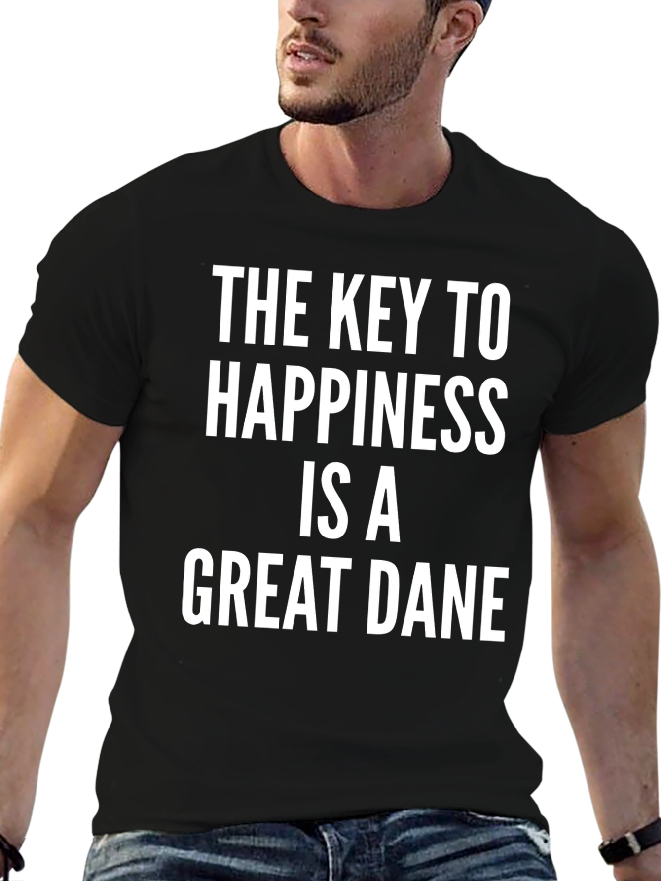 Great Dane Happiness T-Shirt - Black