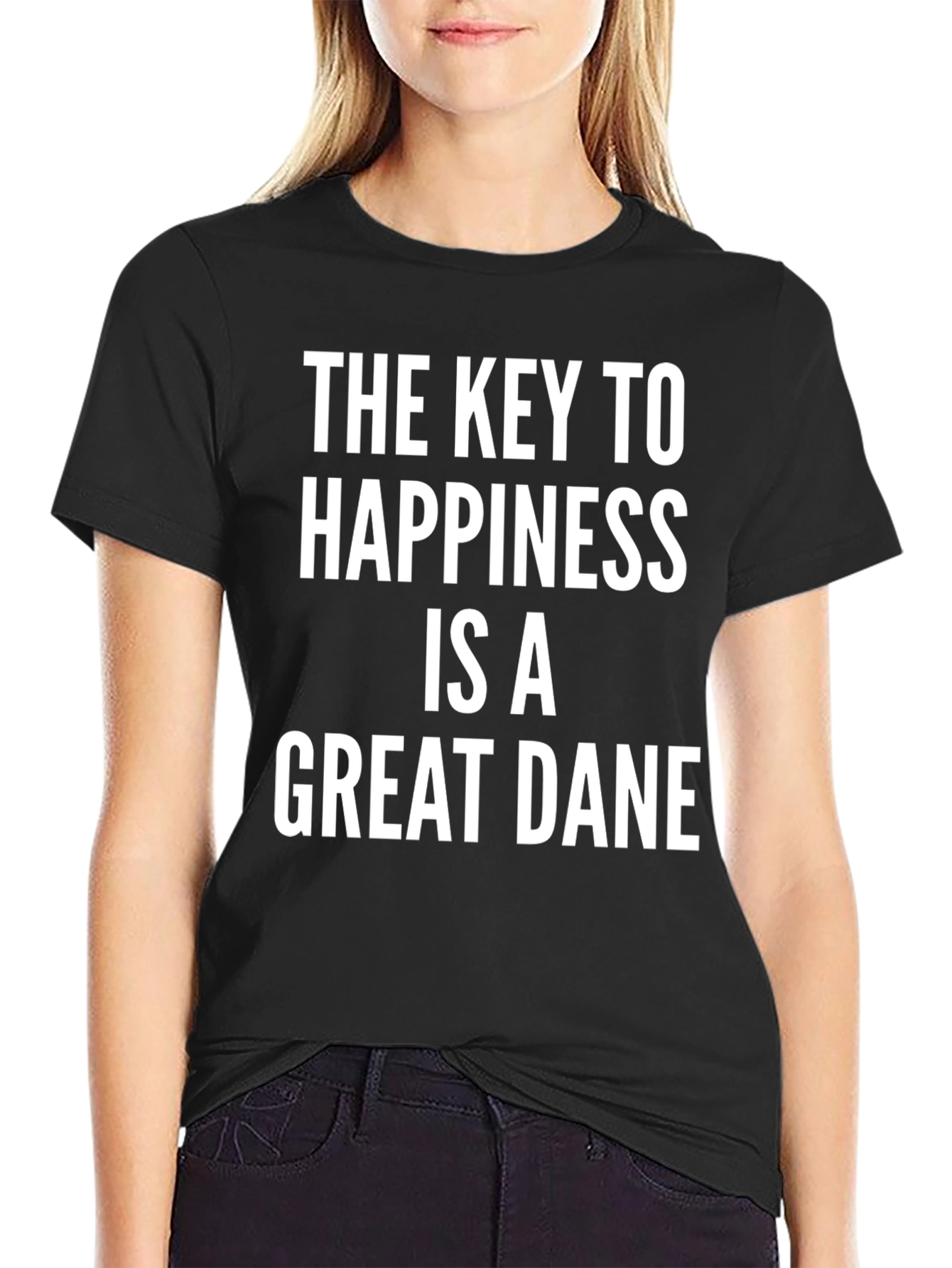 Great Dane Happiness T-Shirt - Black
