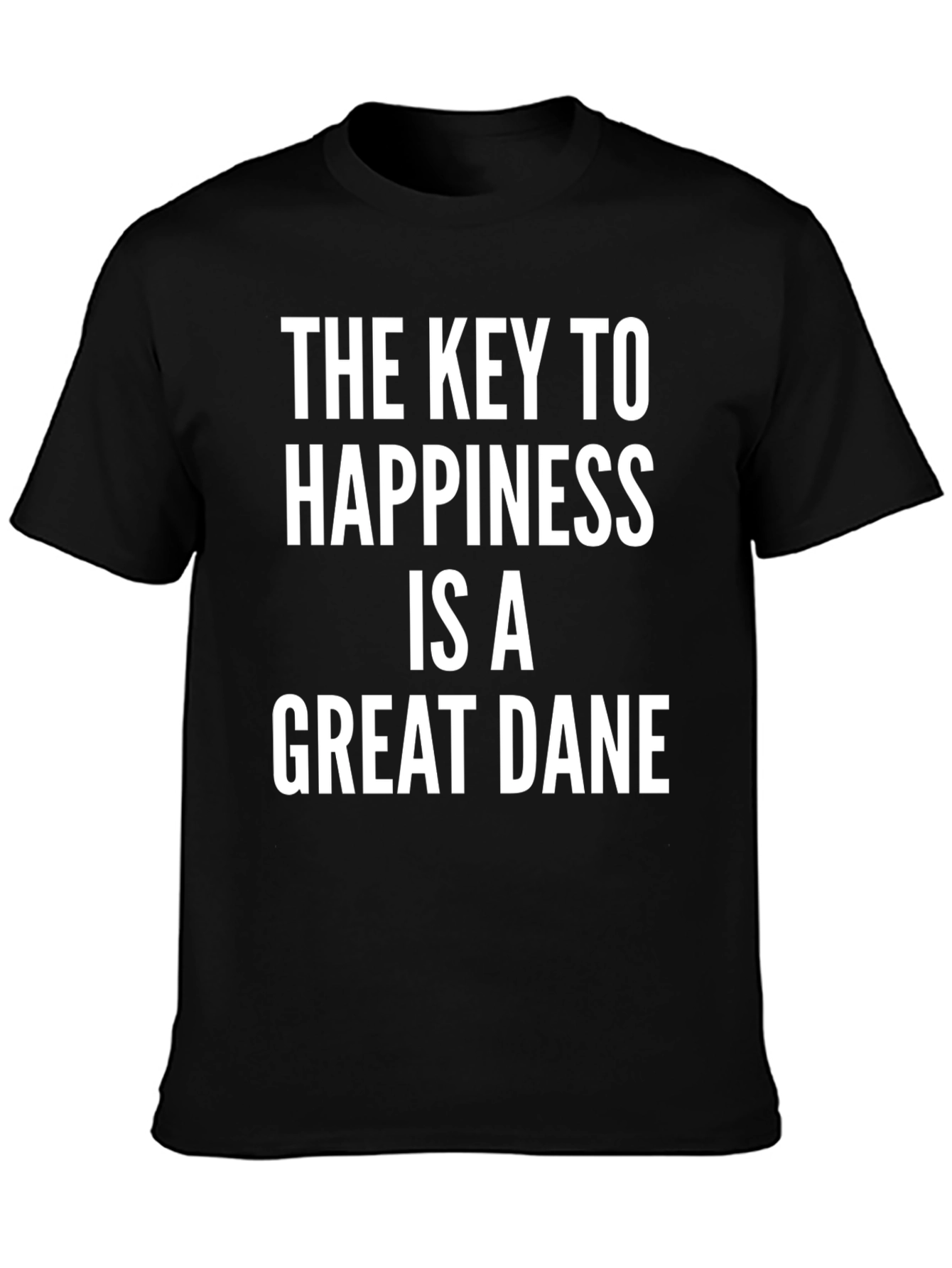 Great Dane Happiness T-Shirt - Black