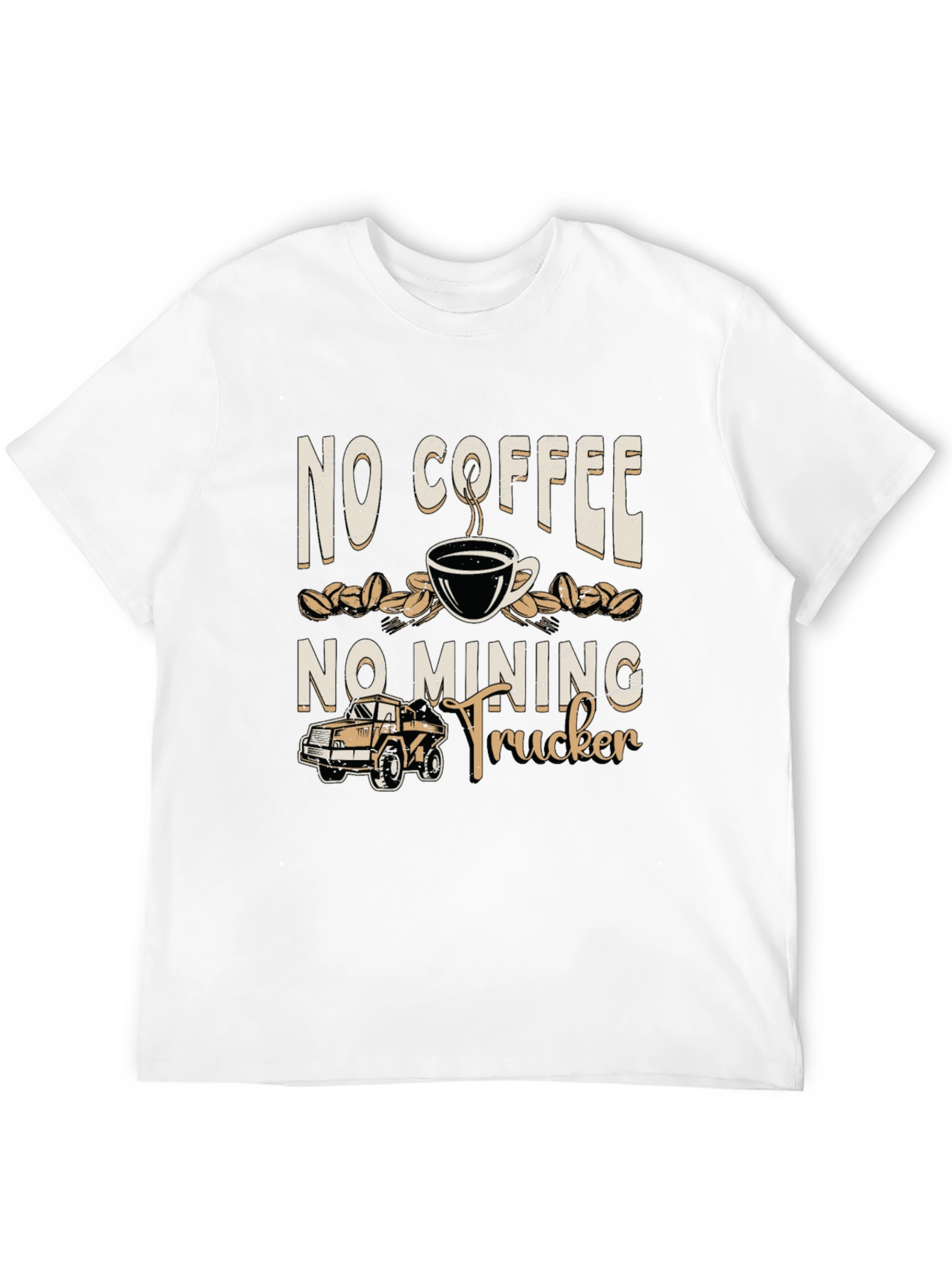 No Coffee No Mining Trucker Graphic Tee