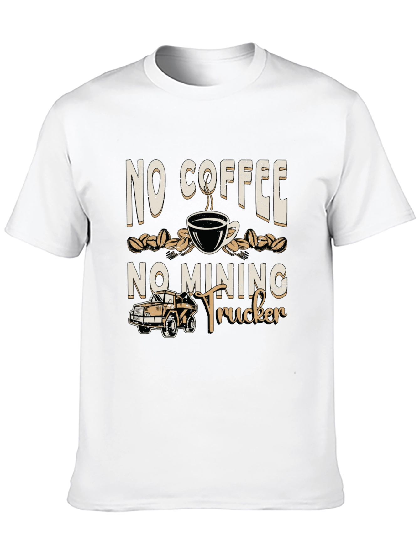 No Coffee No Mining Trucker Graphic Tee