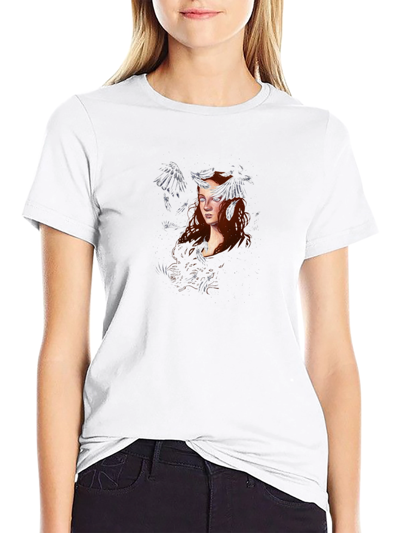 Raven Queen Graphic Tee - Black Cotton T-Shirt