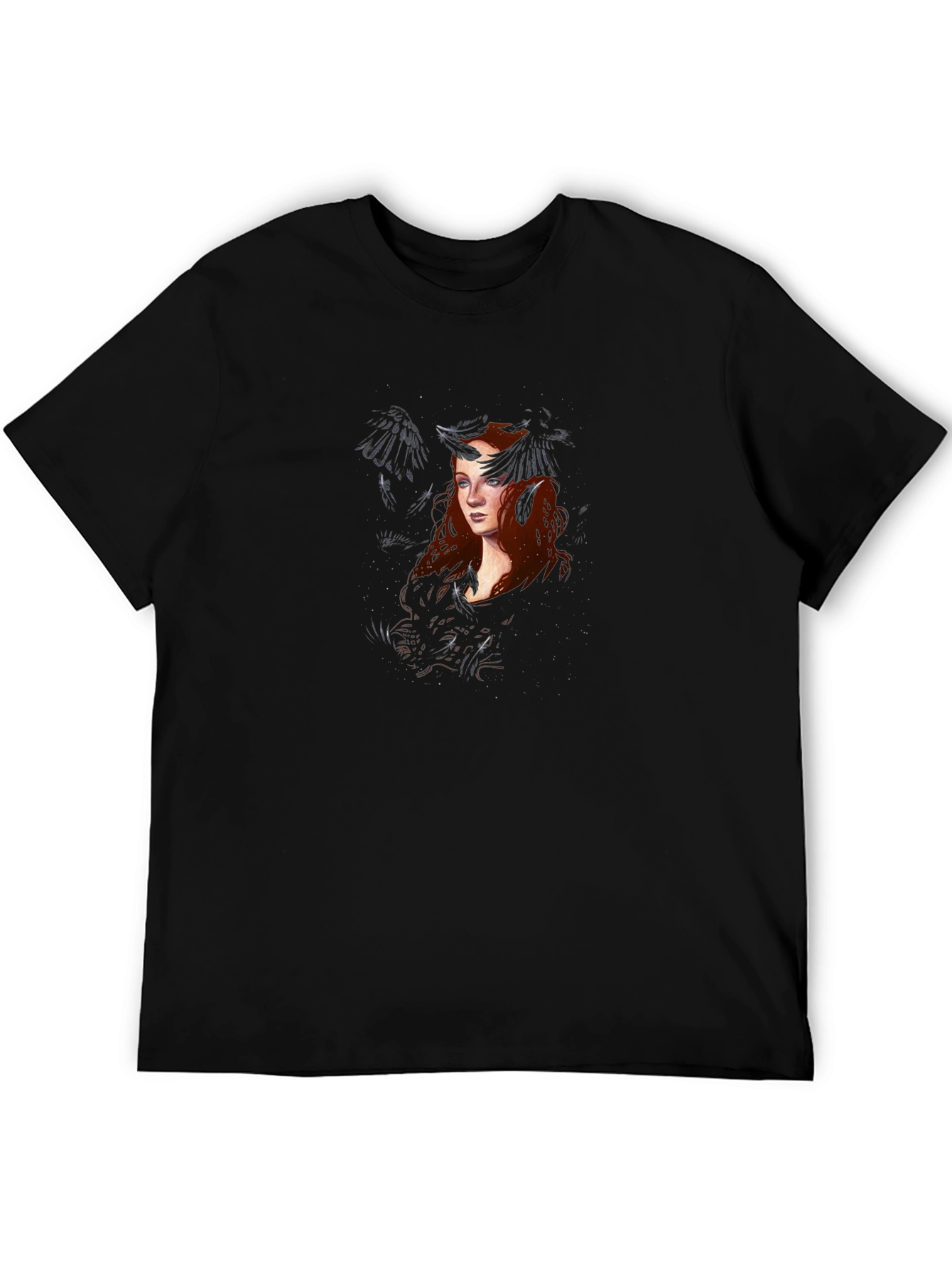 Raven Queen Graphic Tee - Black Cotton T-Shirt