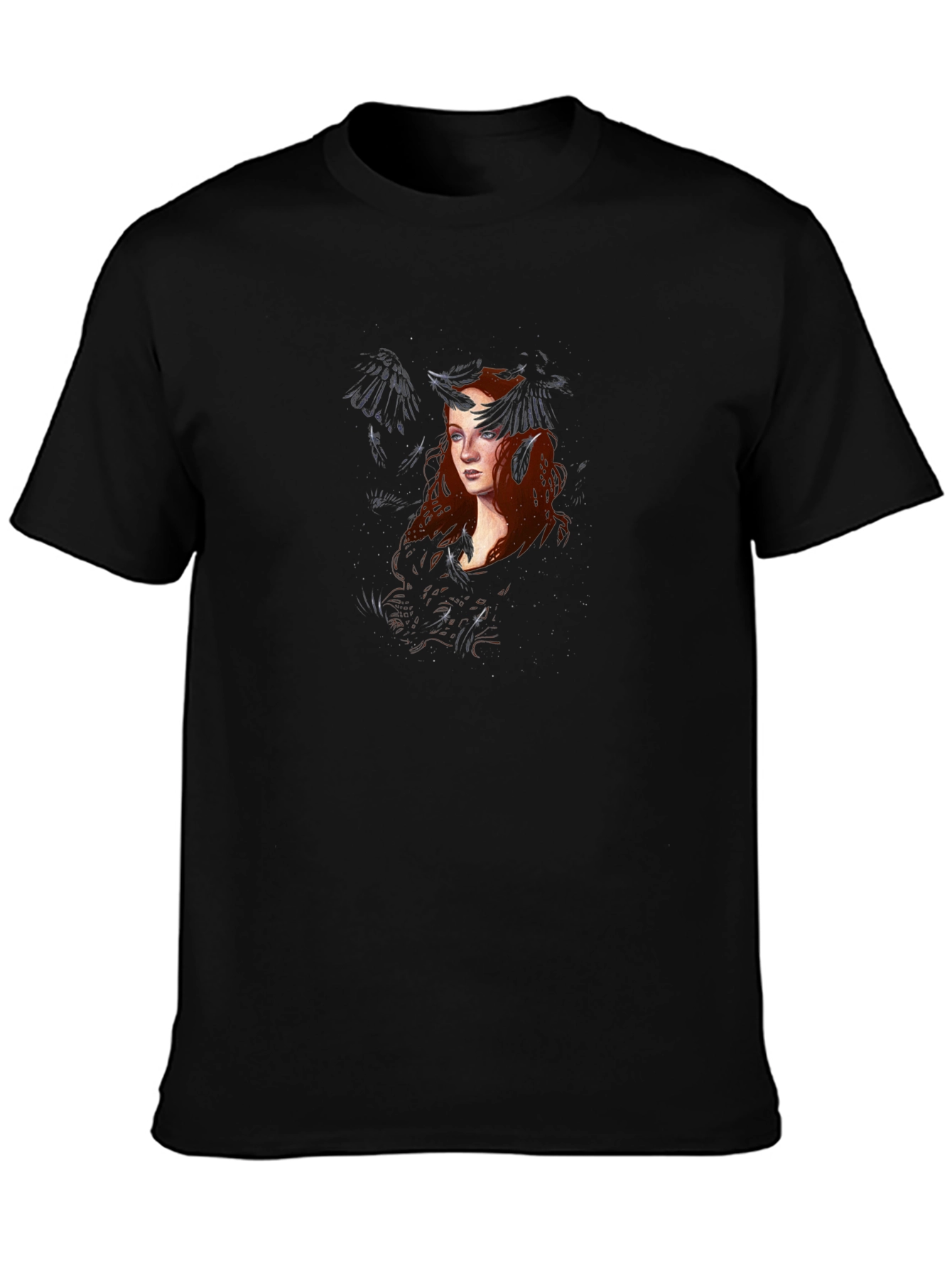 Raven Queen Graphic Tee - Black Cotton T-Shirt