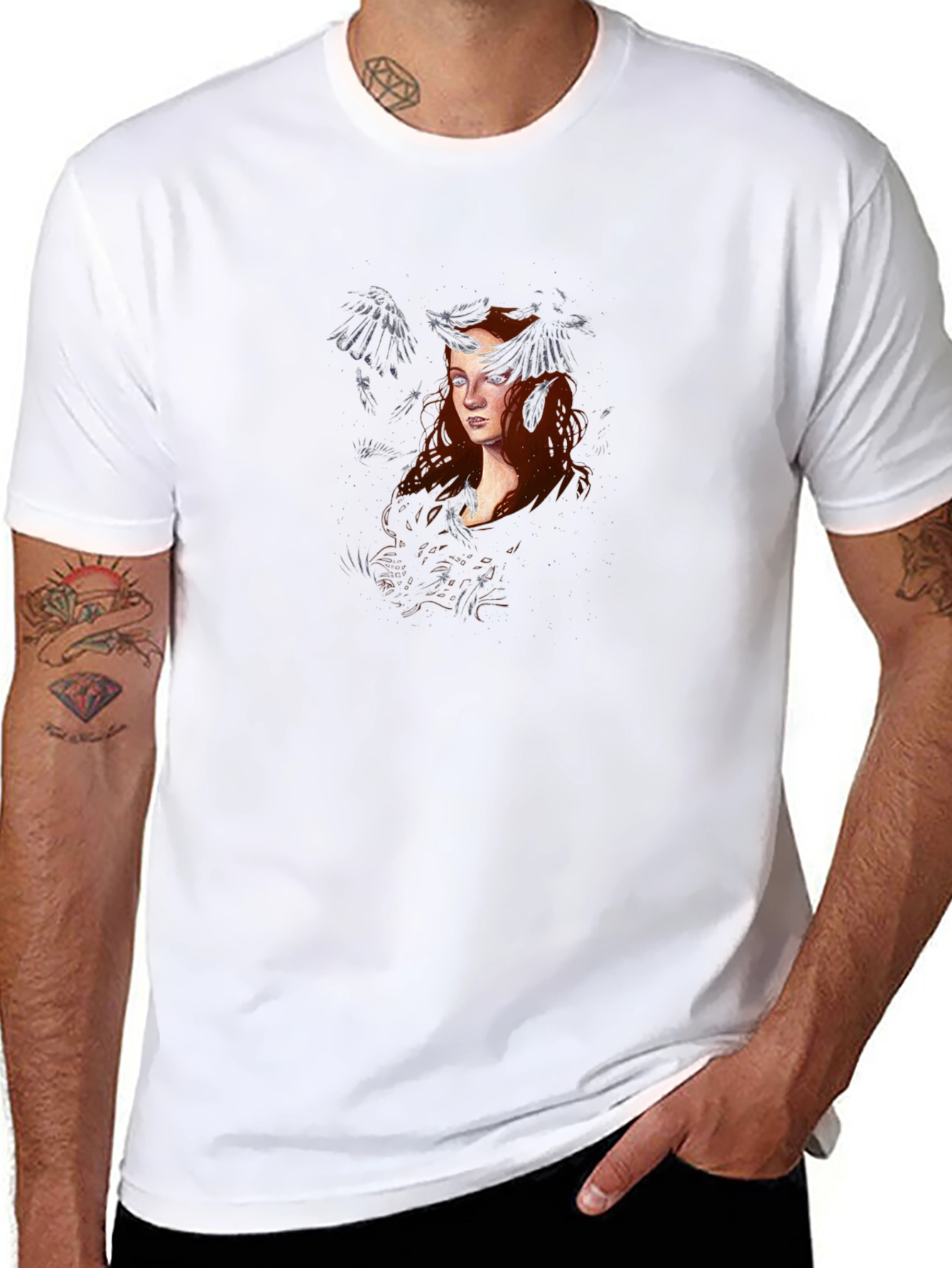 Raven Queen Graphic Tee - Black Cotton T-Shirt