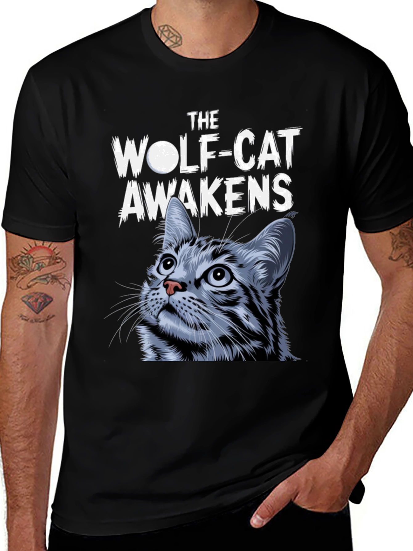 Wolf-Cat Awakens Graphic Tee