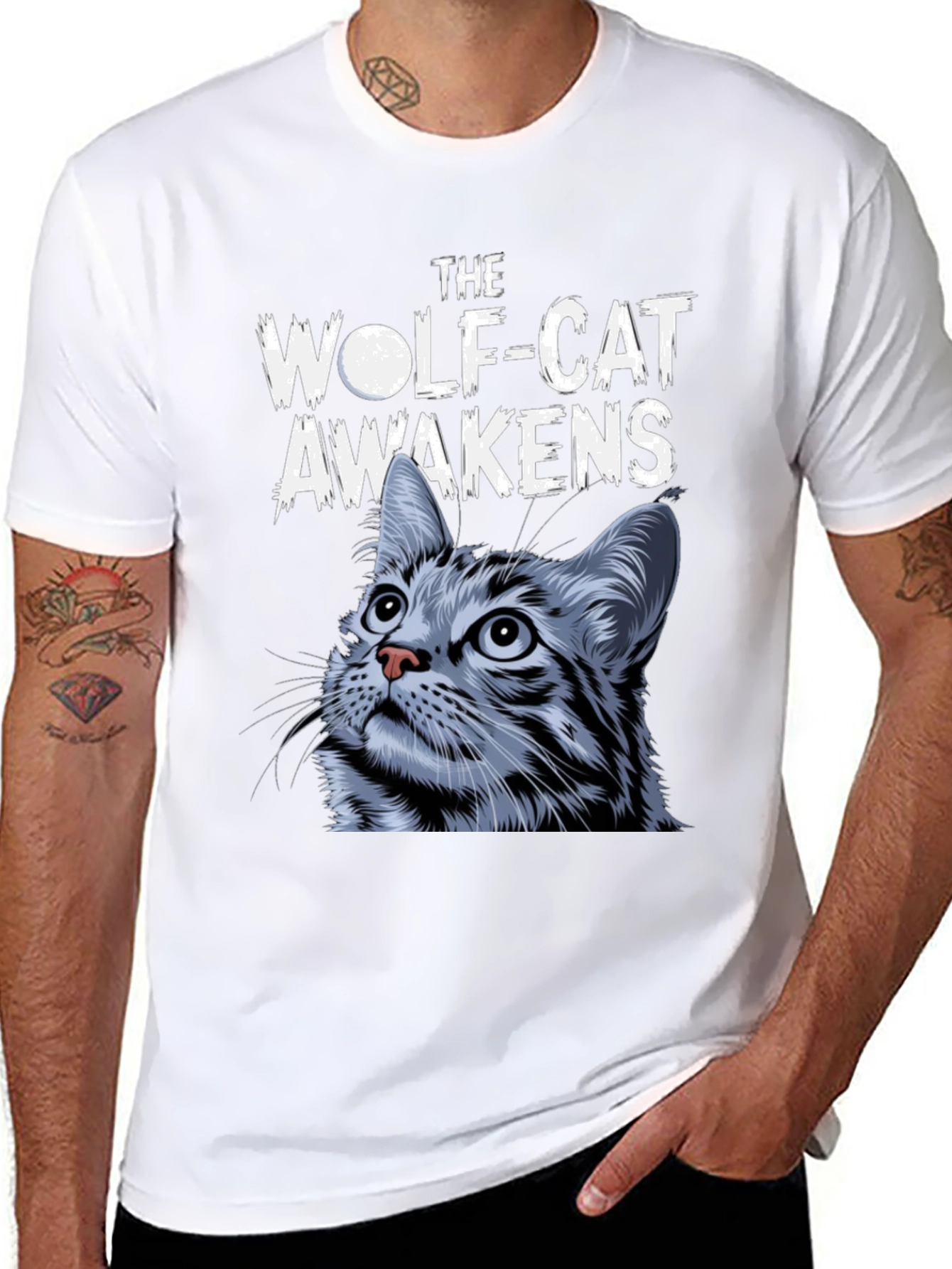 Wolf-Cat Awakens Graphic Tee