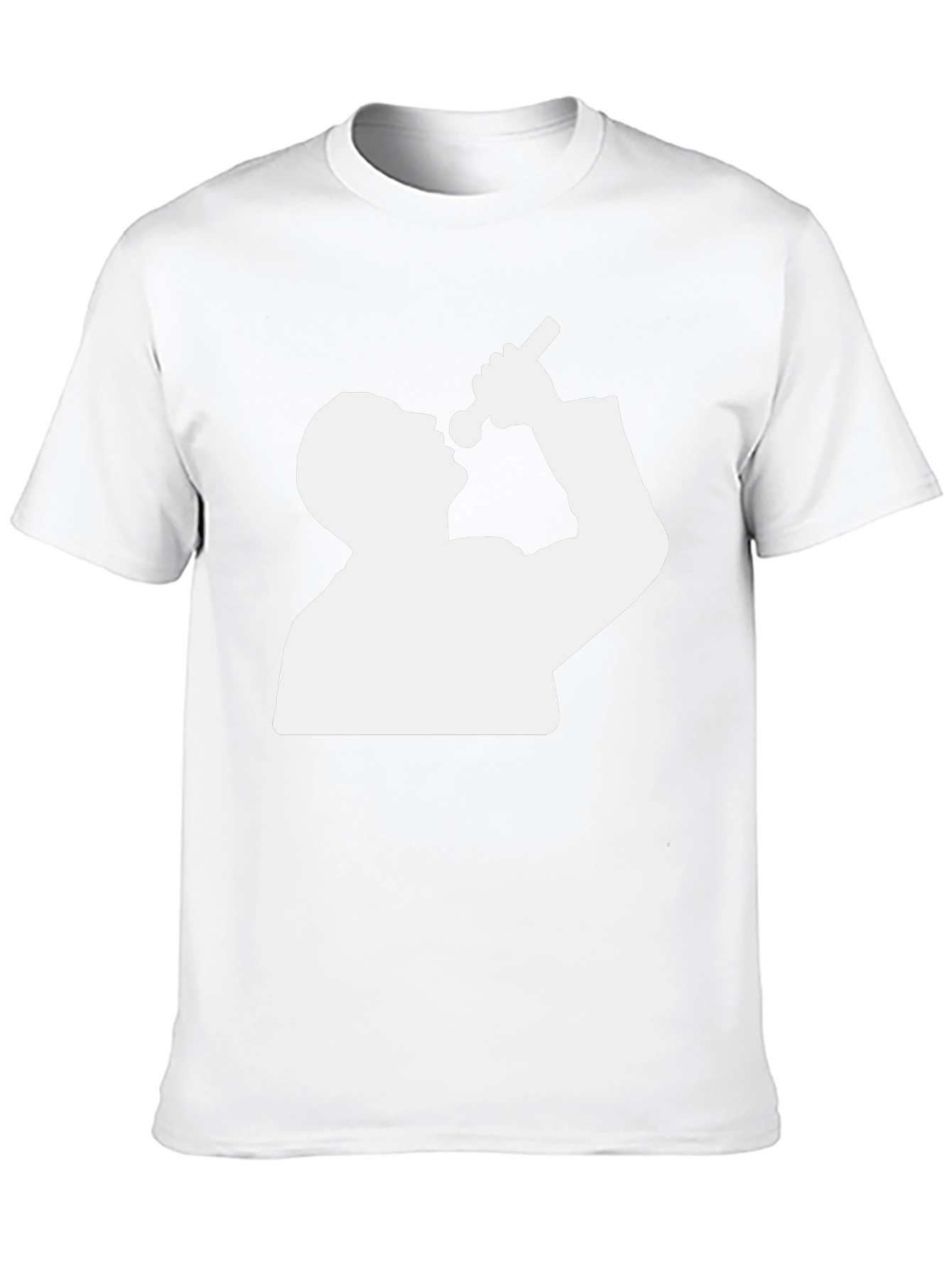 Silhouette Singer Graphic Tee - Black Cotton Blend T-Shirt