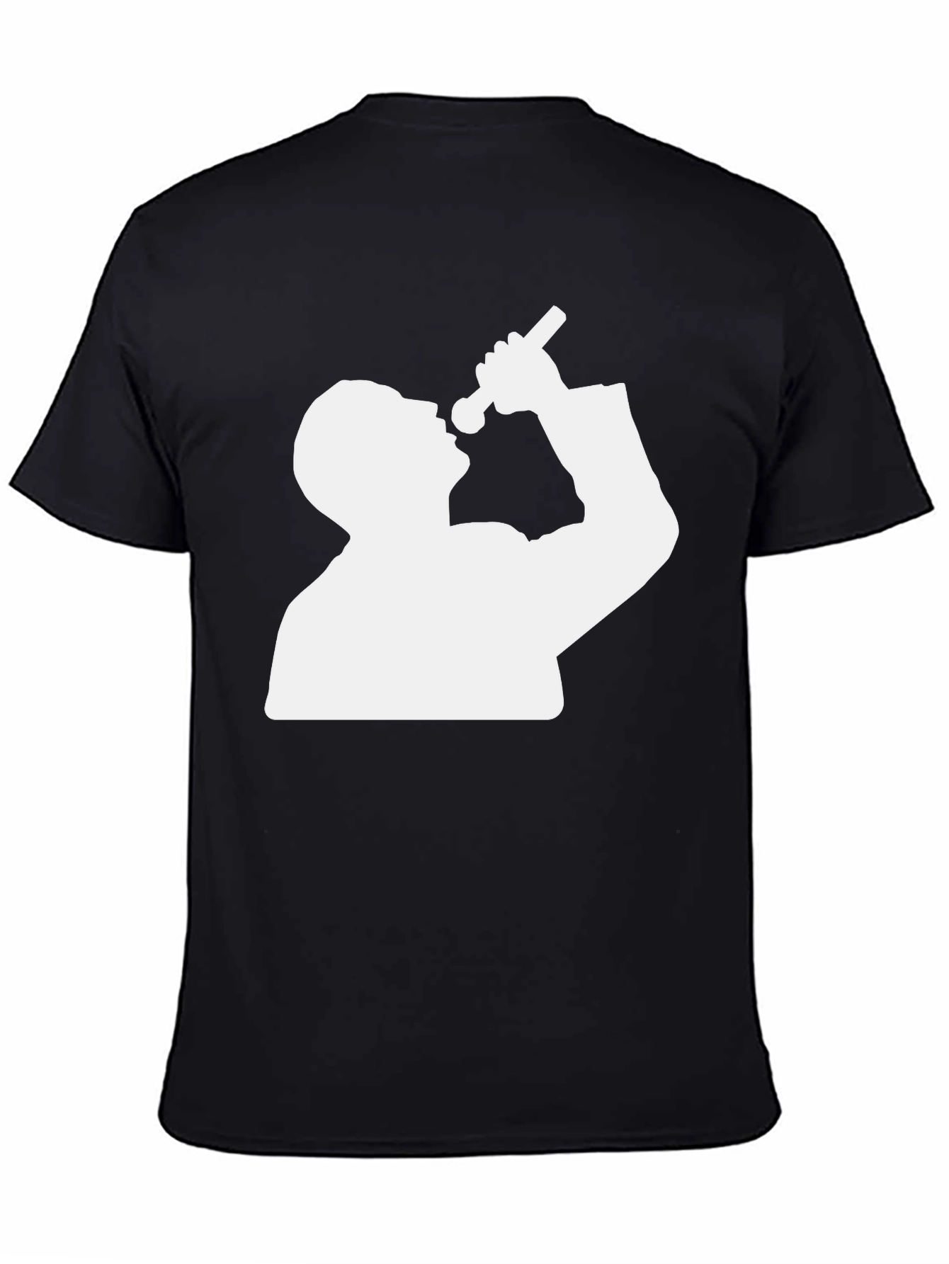 Silhouette Singer Graphic Tee - Black Cotton Blend T-Shirt