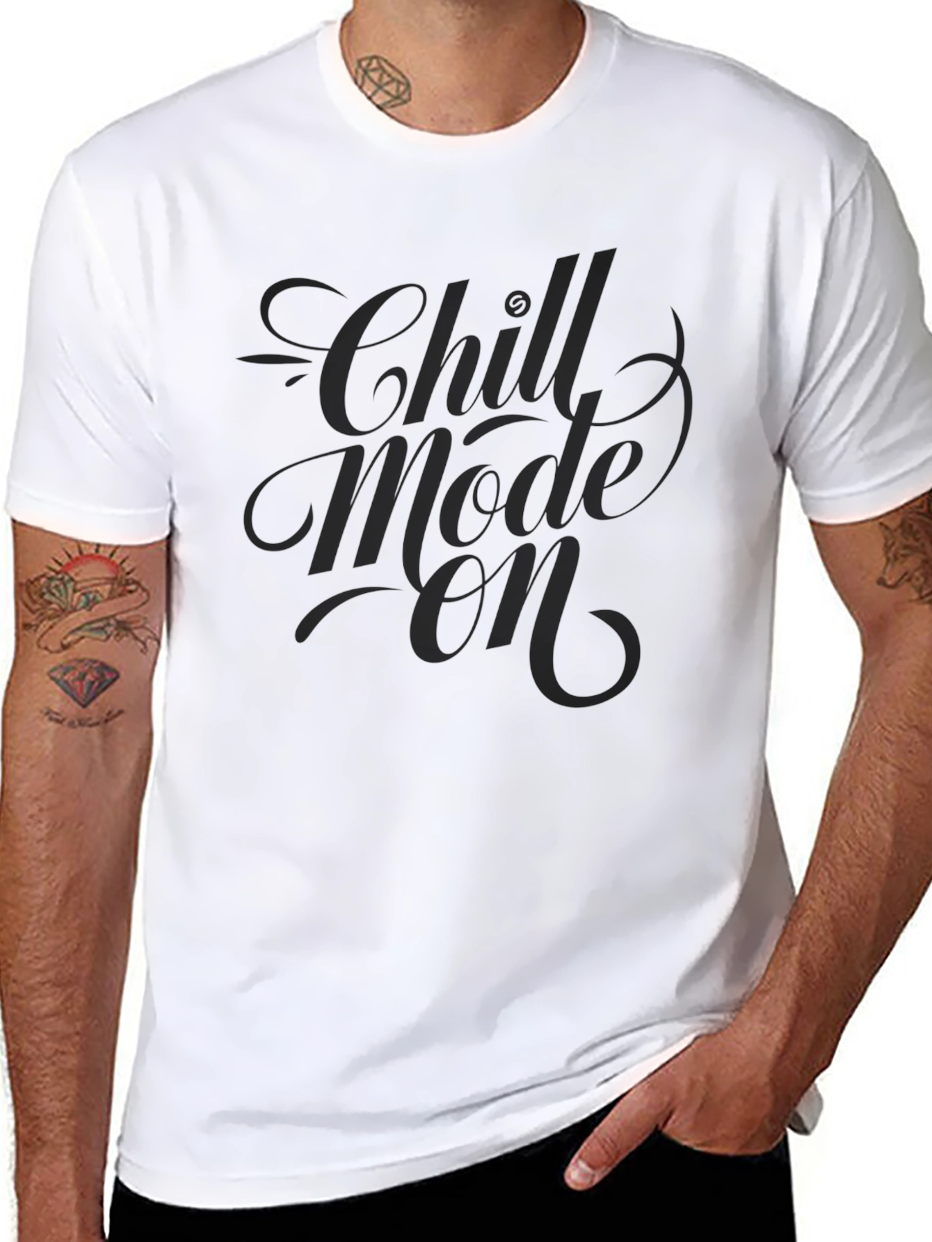 Chill Mode On Graphic Tee - Relaxed Style