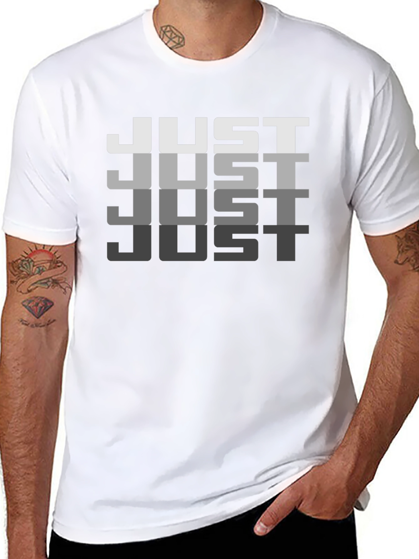 Just Graphic Black T-Shirt - Casual Style