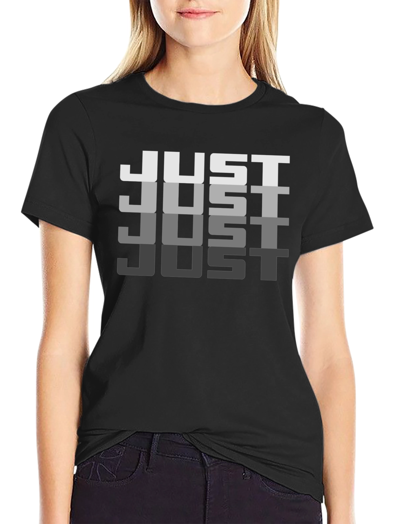 Just Graphic Black T-Shirt - Casual Style