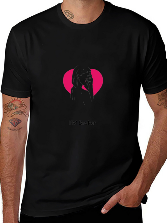 Im Broken Heart Graphic Tee - Trendy Mens T-Shirt