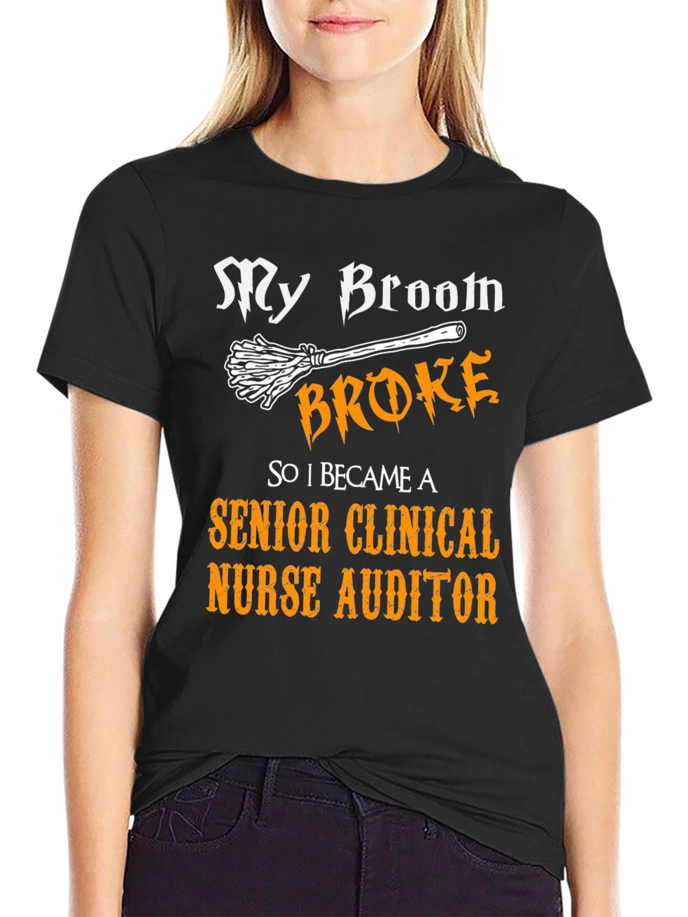 Senior Clinical Nurse Auditor Broom T-Shirt