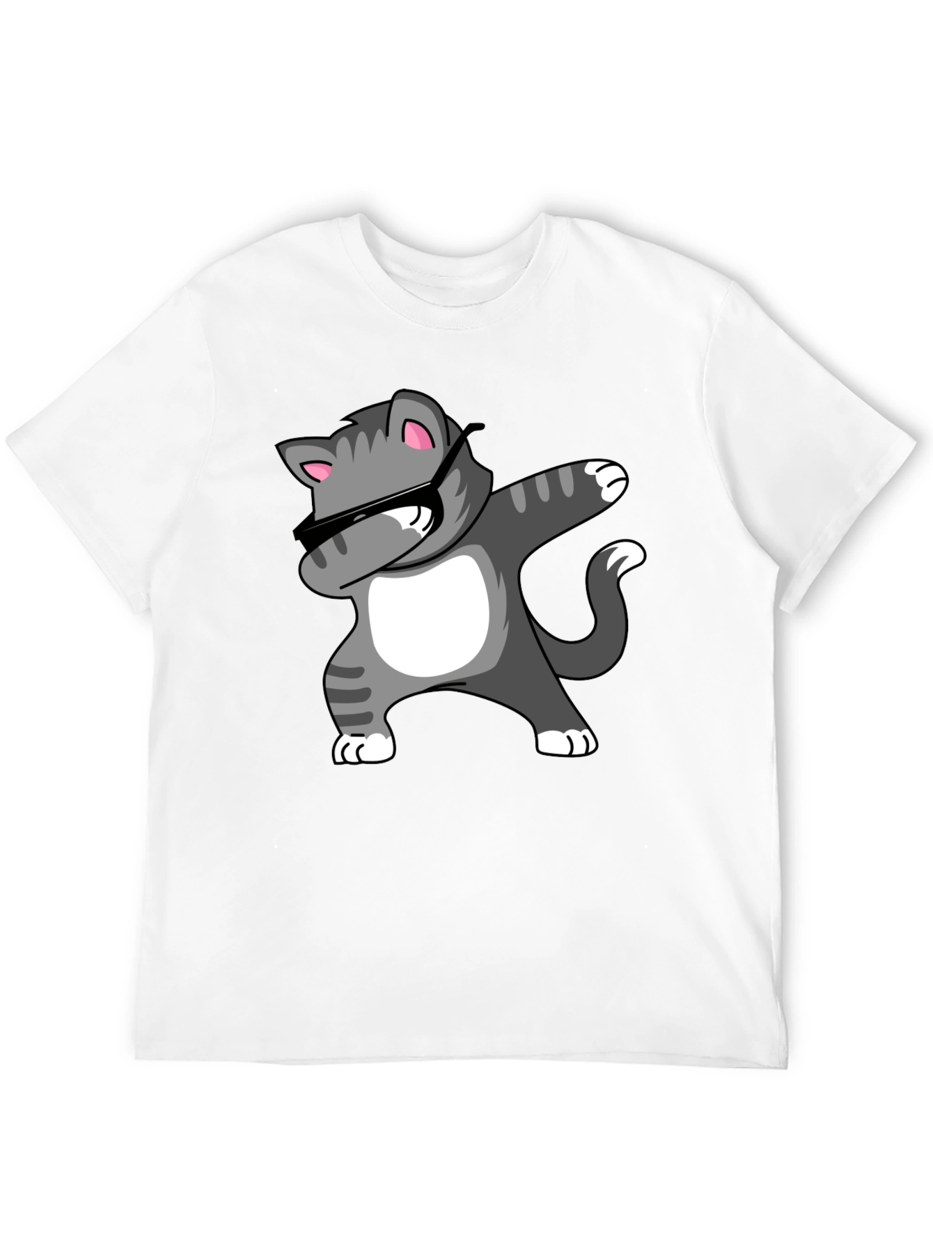 Dabbing Cat Graphic Tee - Black T-Shirt