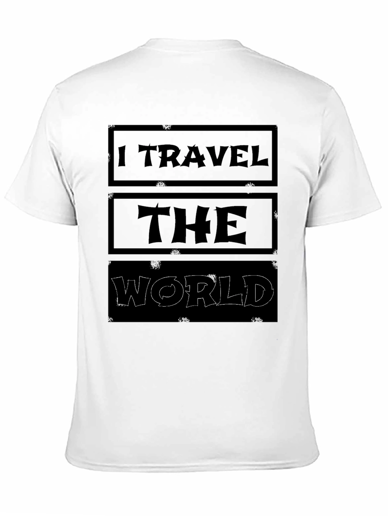 I Travel The World Black Graphic T-Shirt
