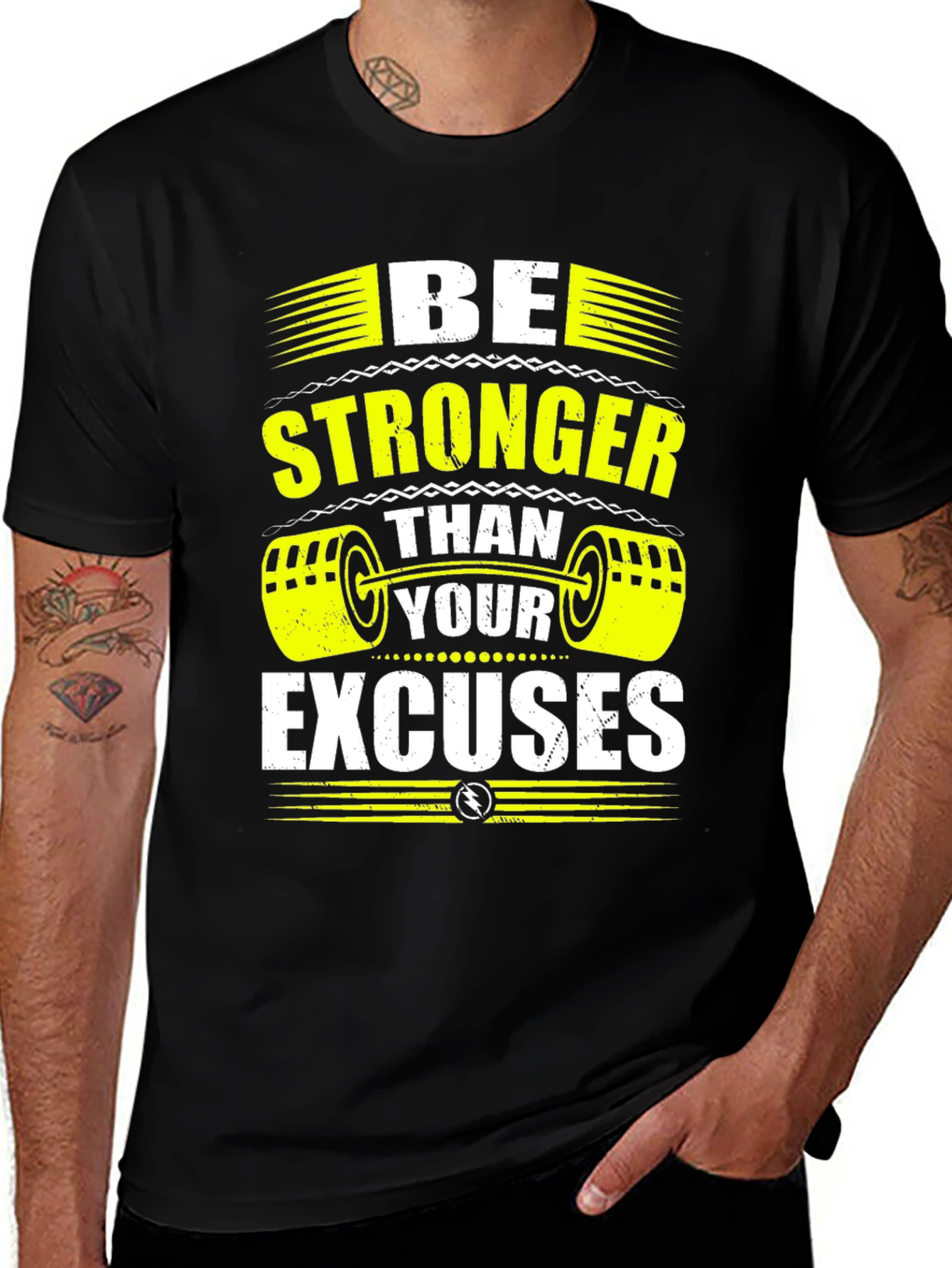 Motivational Workout T-Shirt - Be Stronger Than Excuses