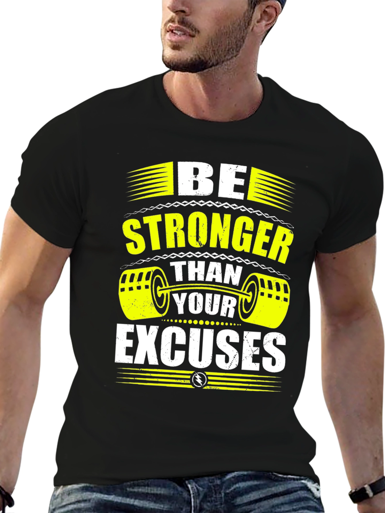 Motivational Workout T-Shirt - Be Stronger Than Excuses