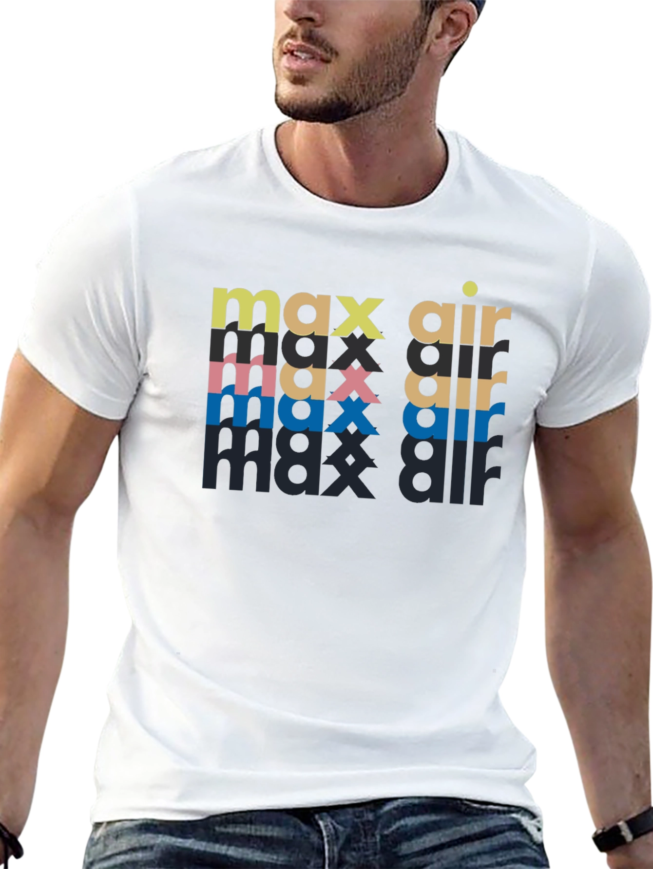 Max Air Graphic Print Black T-Shirt