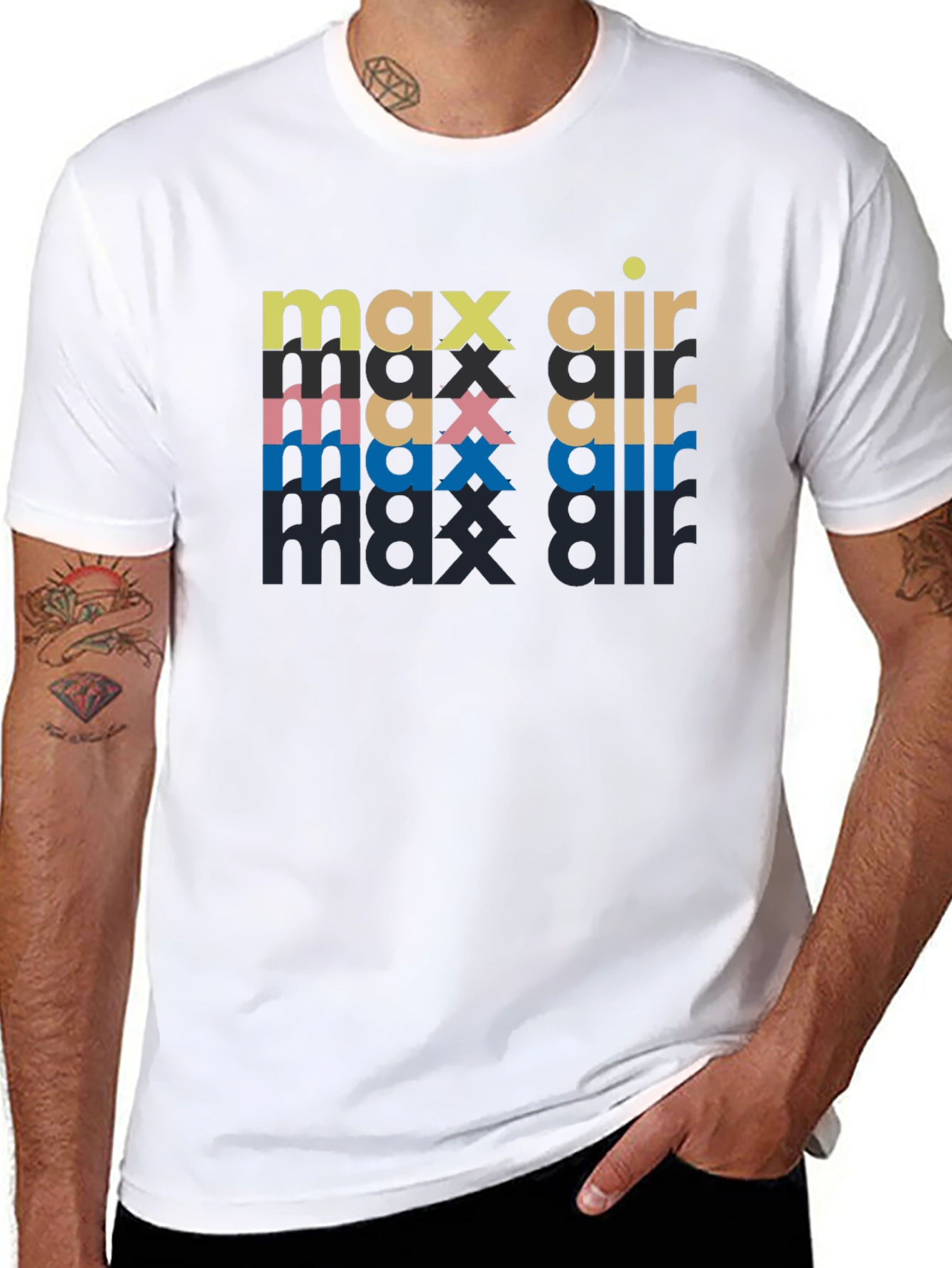 Max Air Graphic Print Black T-Shirt