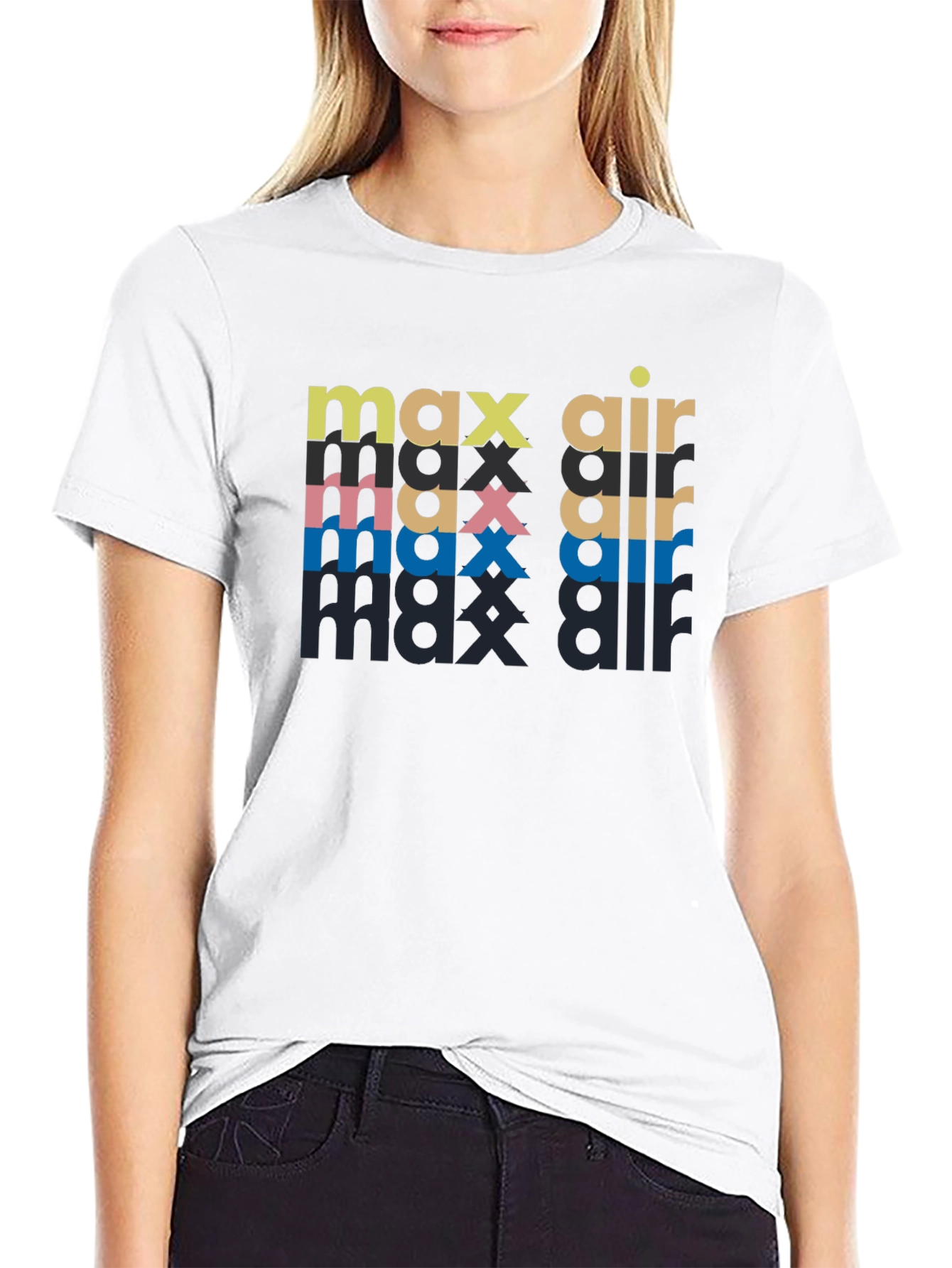 Max Air Graphic Print Black T-Shirt