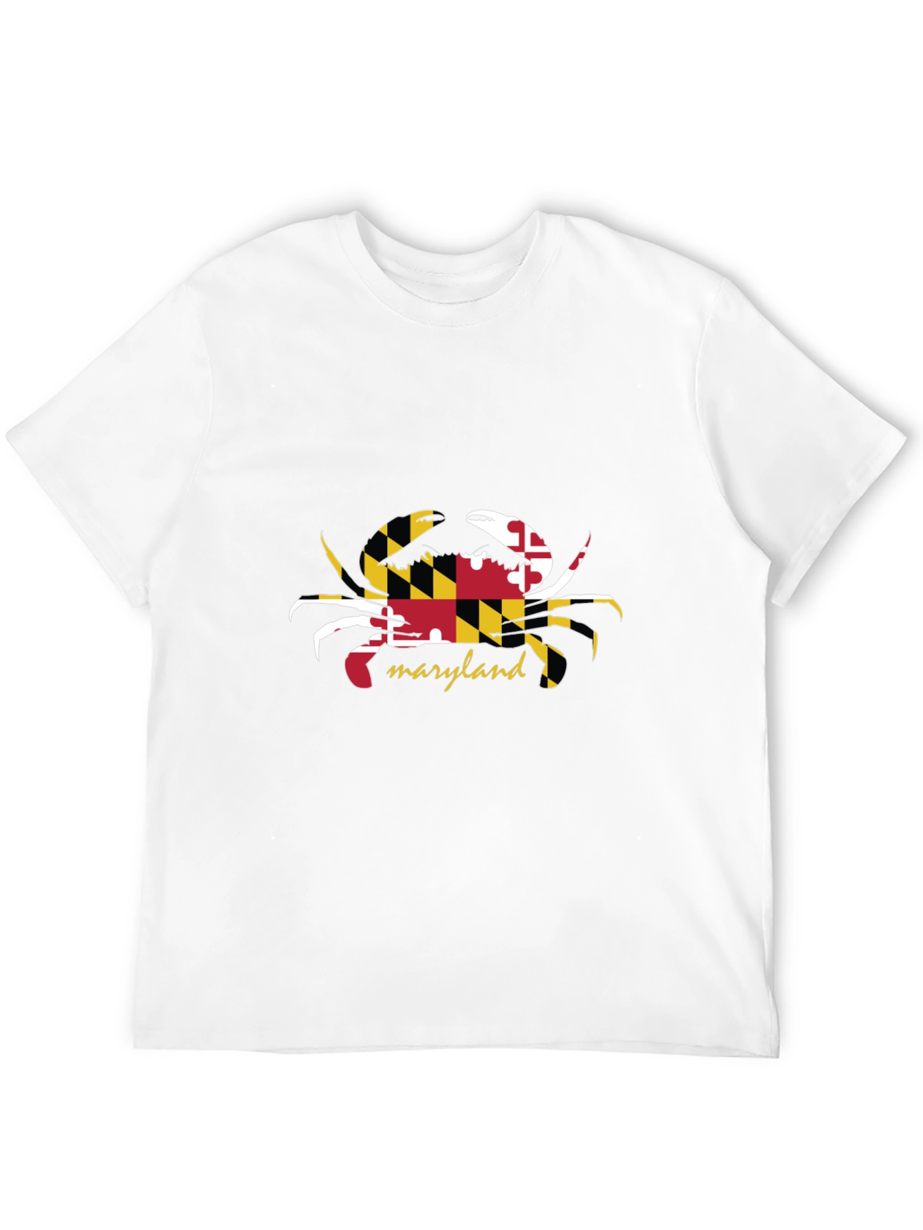 Maryland Flag Crab Black T-Shirt