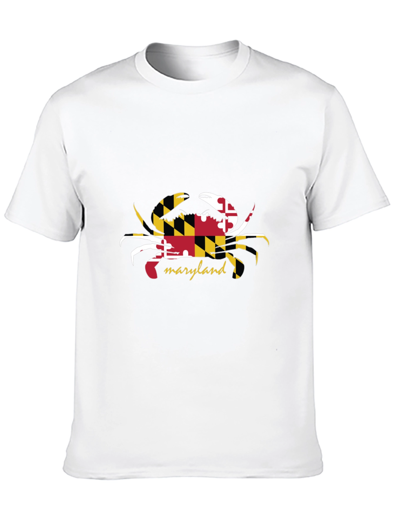 Maryland Flag Crab Black T-Shirt