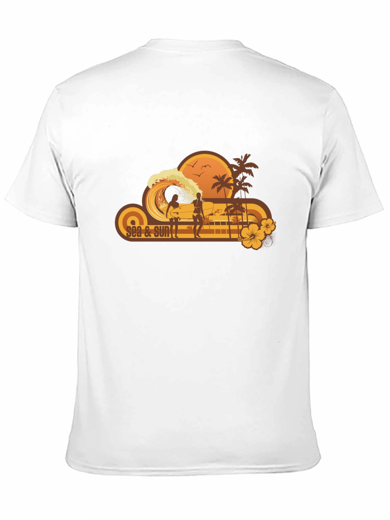 Sea & Sun Graphic Black T-Shirt