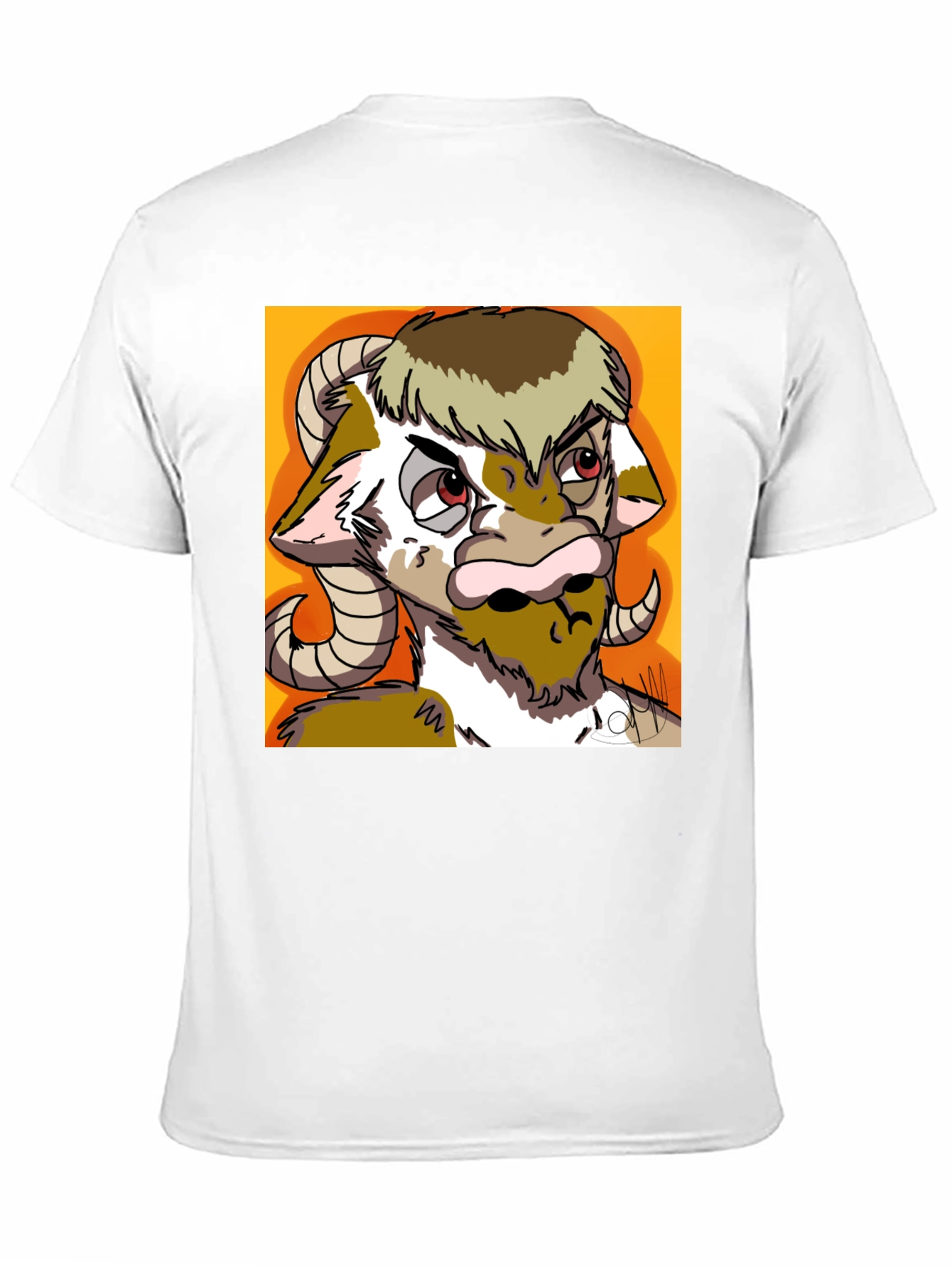 Novelty Goat Graphic Tee - Black Cotton Blend